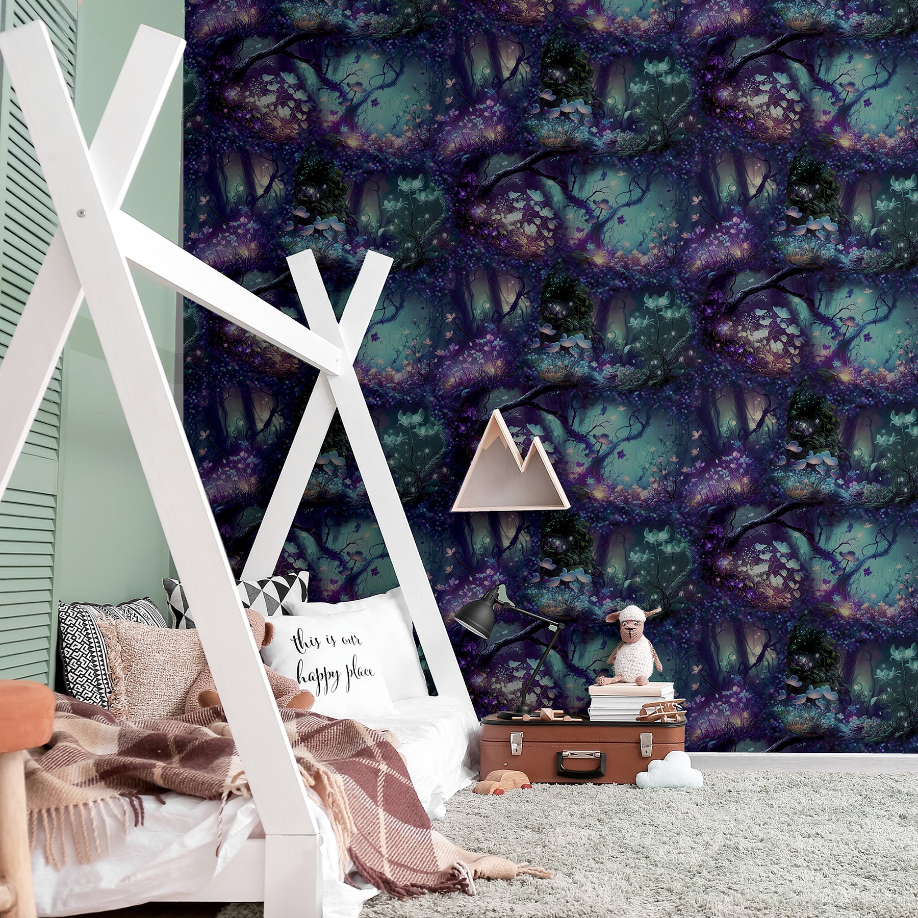 oleda-dark-blue-magical-garden-wallpaper-york-wallcoverings-ah923804 - York Wallcoverings Papel pintado