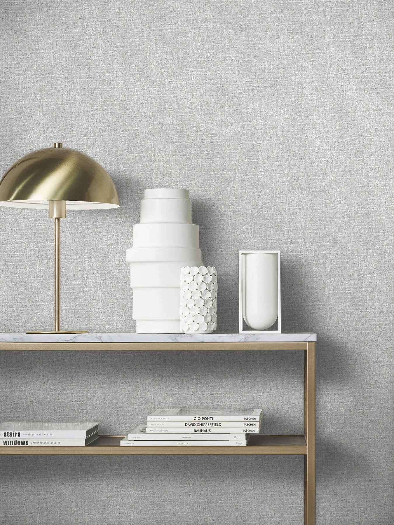 Highland Tweed Grey Faux Fabric Wallpaper - York Wallcoverings - MA34911 - York Wallcoverings Wallpaper