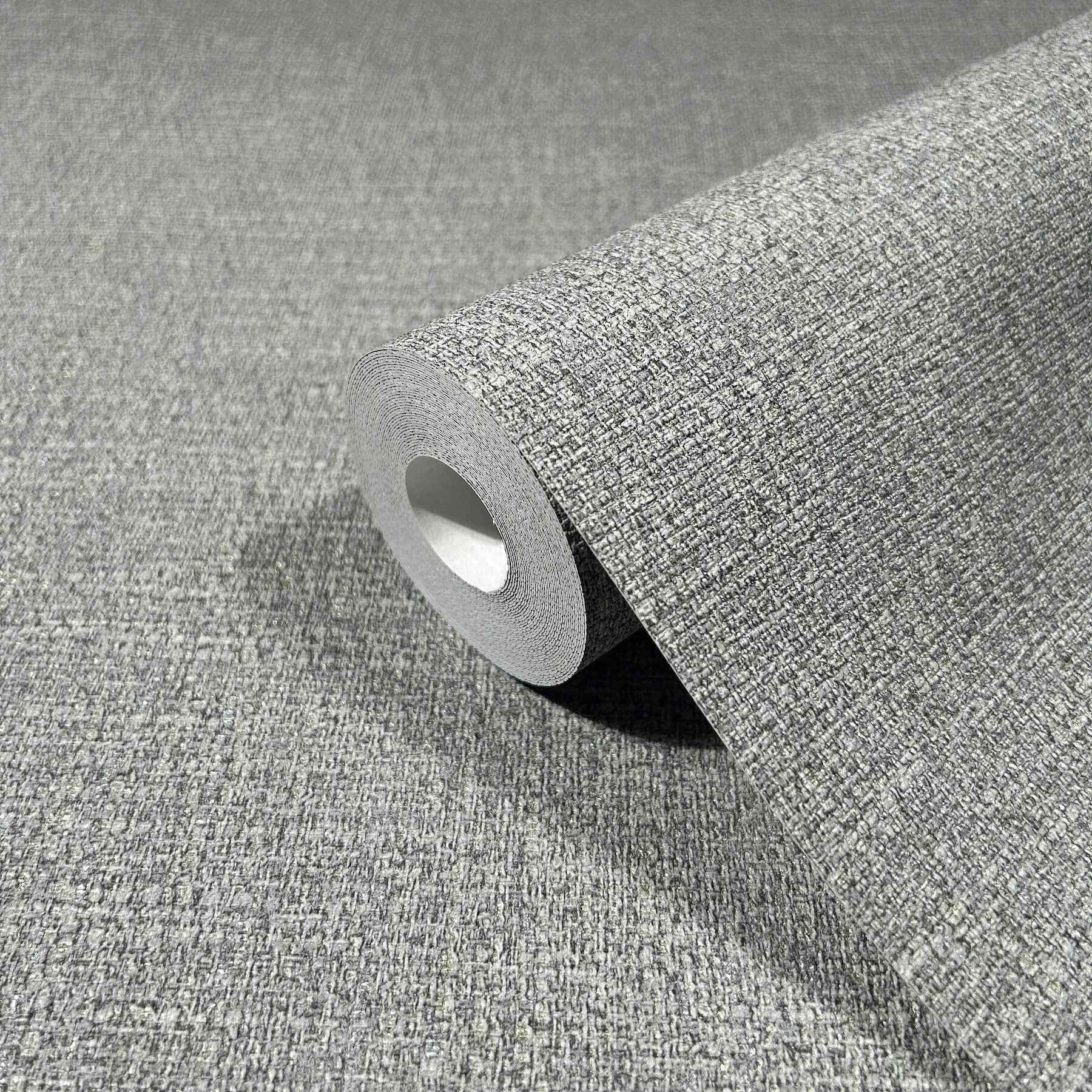 Highland Tweed Dark Grey Faux Fabric Wallpaper - York Wallcoverings - MA34915 - York Wallcoverings Wallpaper