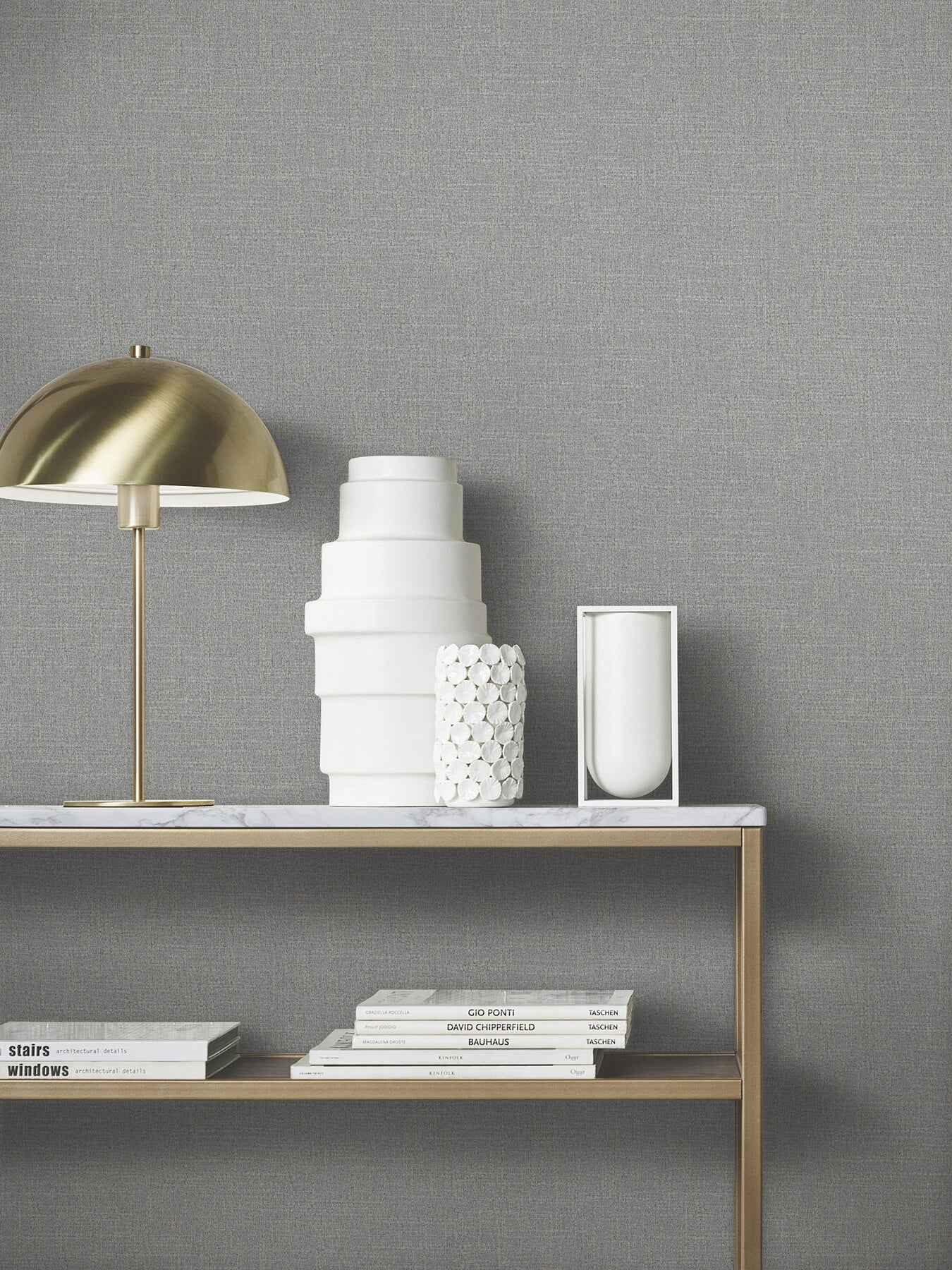 Highland Tweed Dark Grey Faux Fabric Wallpaper - York Wallcoverings - MA34915 - York Wallcoverings Wallpaper