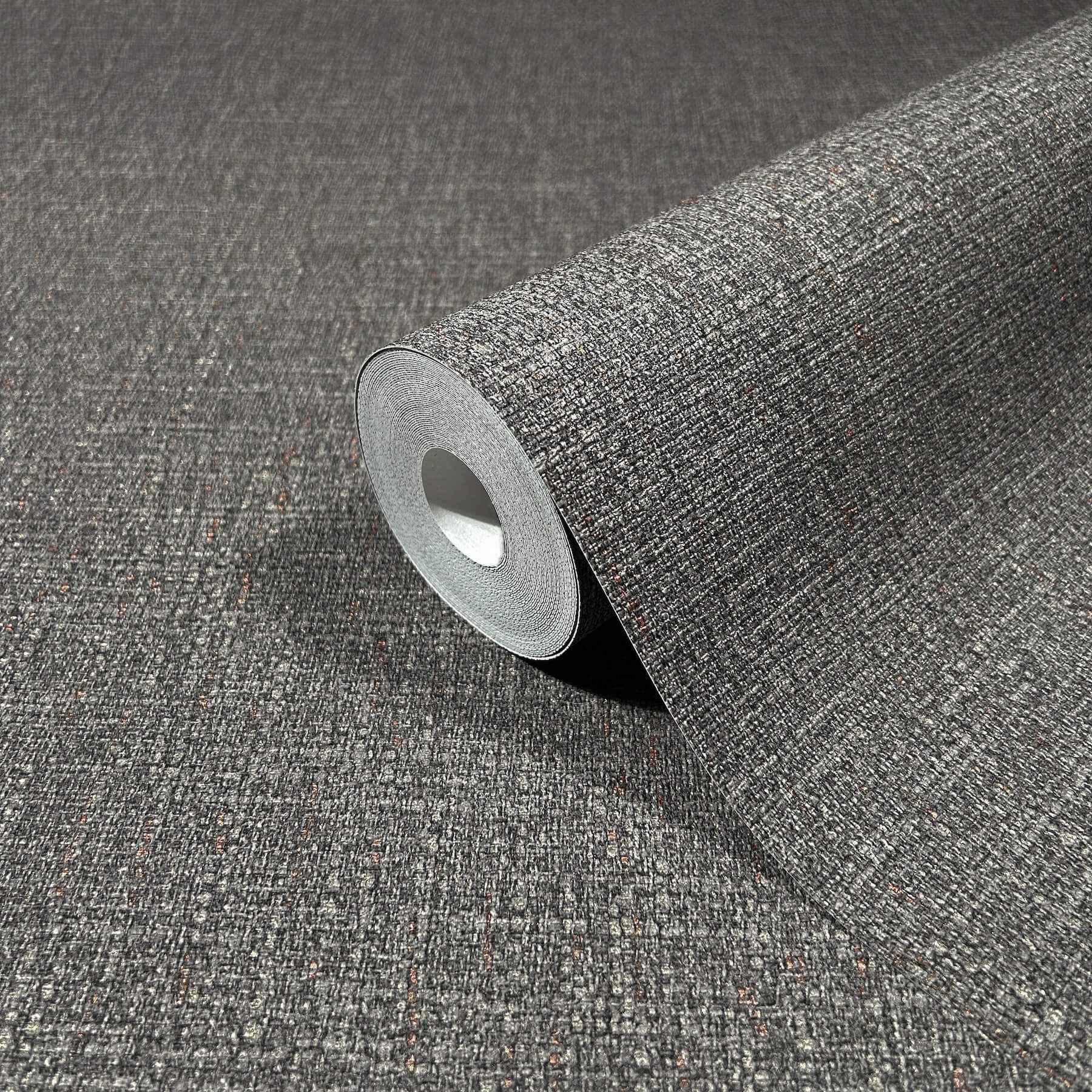 Highland Tweed Charcoal Faux Fabric Wallpaper - York Wallcoverings - MA34916 - York Wallcoverings Wallpaper