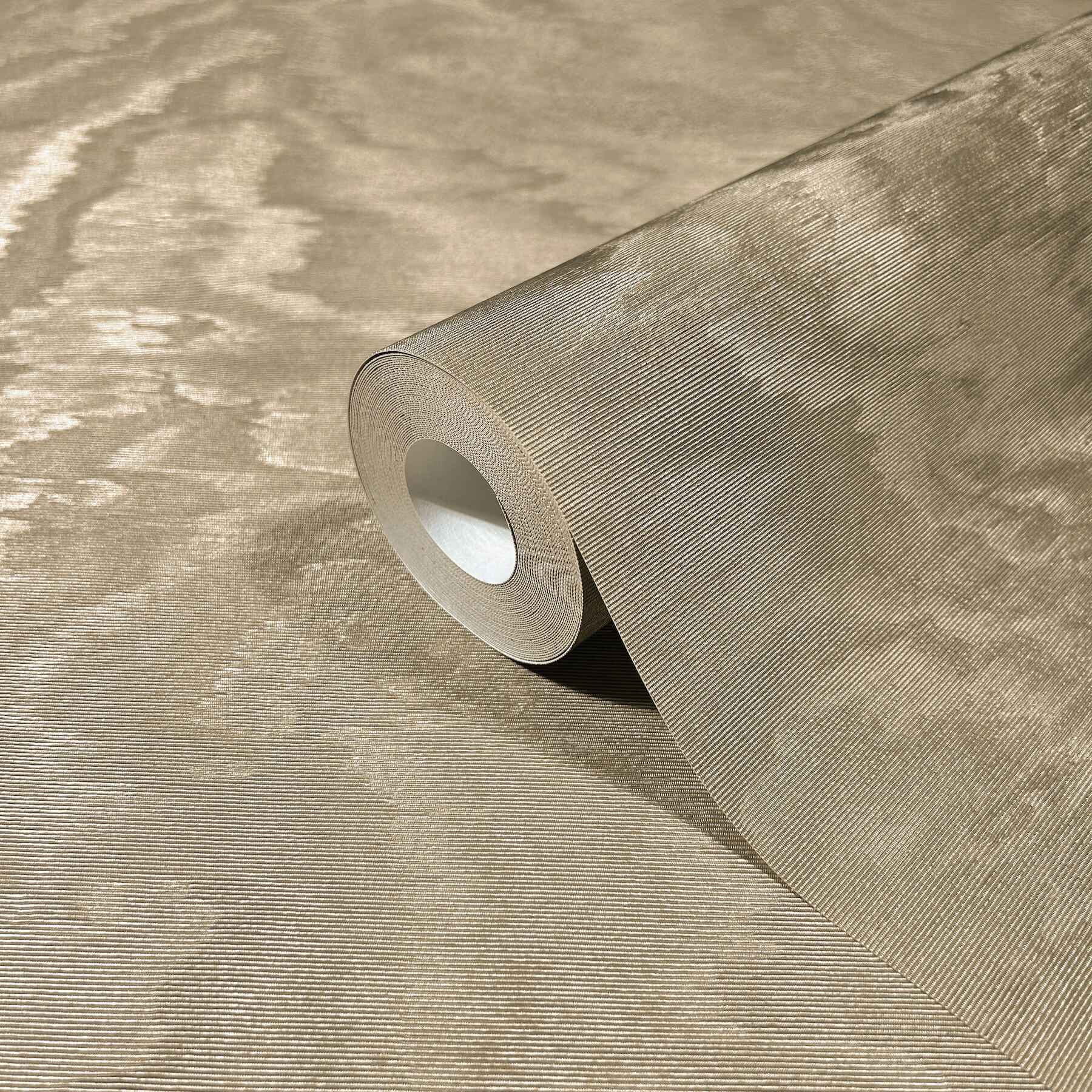 Shimmering Moire Taupe Textured Wallpaper - York Wallcoverings - MA34922 - York Wallcoverings Wallpaper