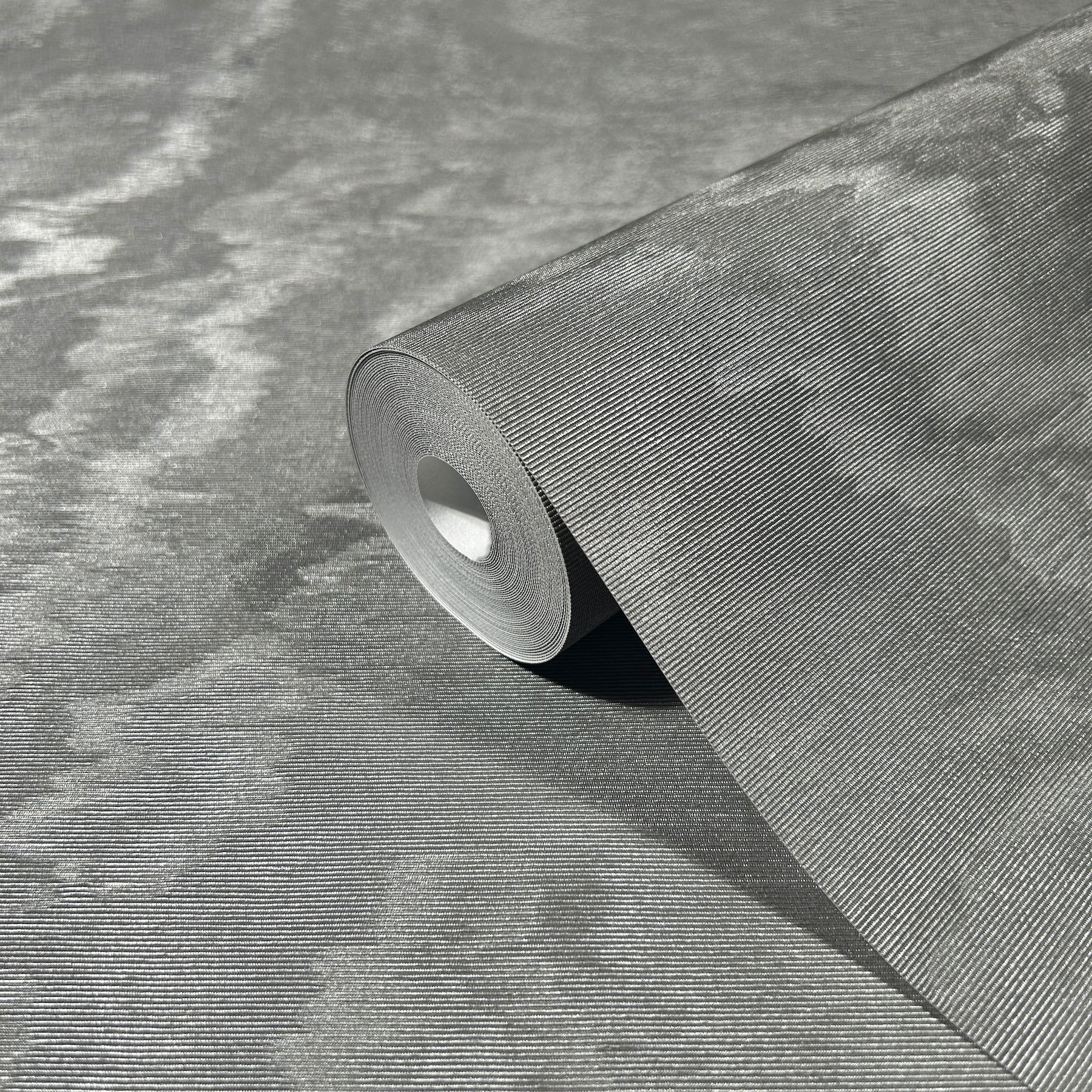 Shimmering Moire Pewter Textured Wallpaper - York Wallcoverings - MA34924 - York Wallcoverings Wallpaper