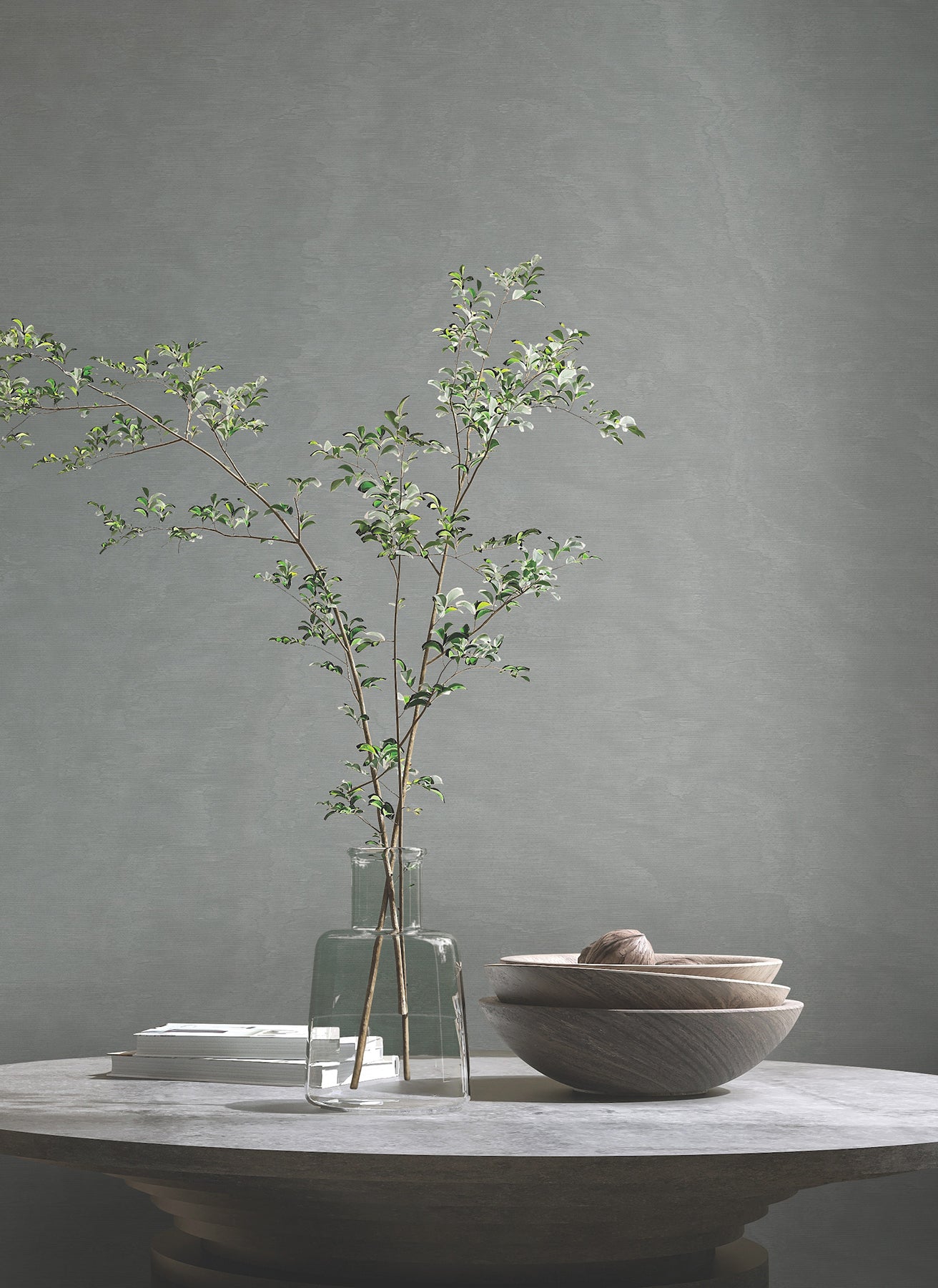 Shimmering Moire Pewter Textured Wallpaper - York Wallcoverings - MA34924 - York Wallcoverings Wallpaper