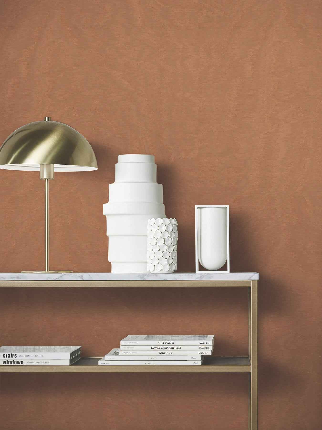 Shimmering Moire Copper Textured Wallpaper - York Wallcoverings - MA34926 - York Wallcoverings Wallpaper