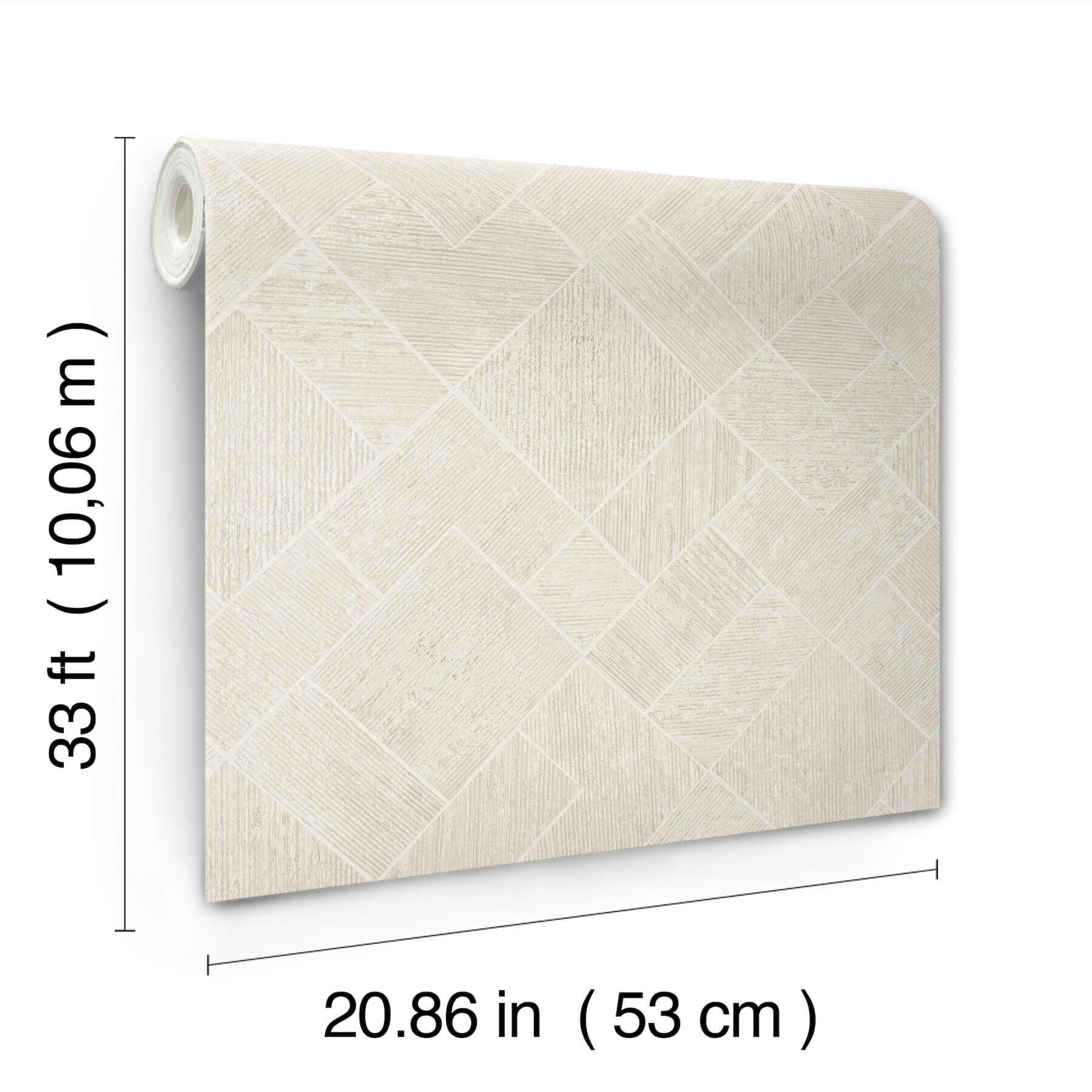 marquetry-beige-tile-wallpaper-york-wallcoverings-ma35509 - York Wallcoverings Wallpaper