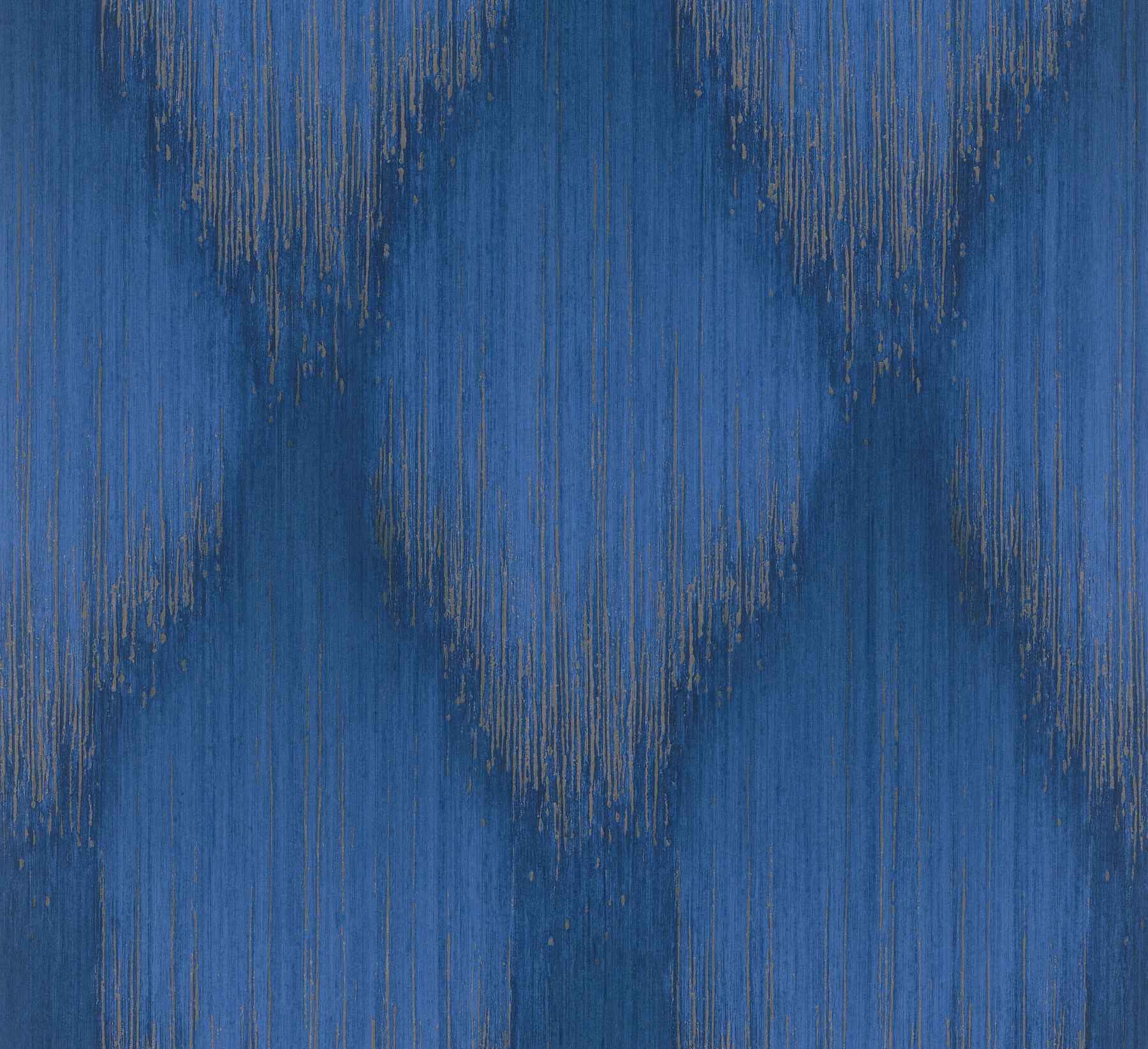 Starfall Sapphire Metallic Ikat Wallpaper - York Wallcoverings - MA35808 - York Wallcoverings Wallpaper