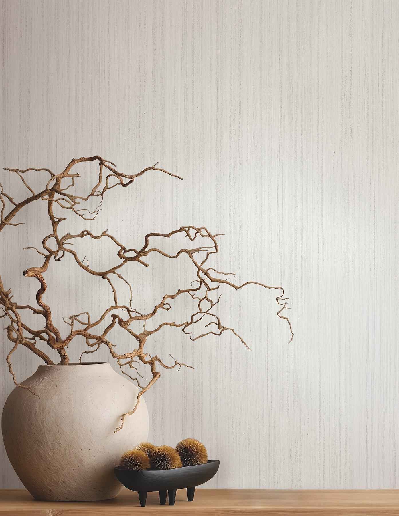 Indra Dove Striated Wallpaper - York Wallcoverings - MA35830 - York Wallcoverings Wallpaper