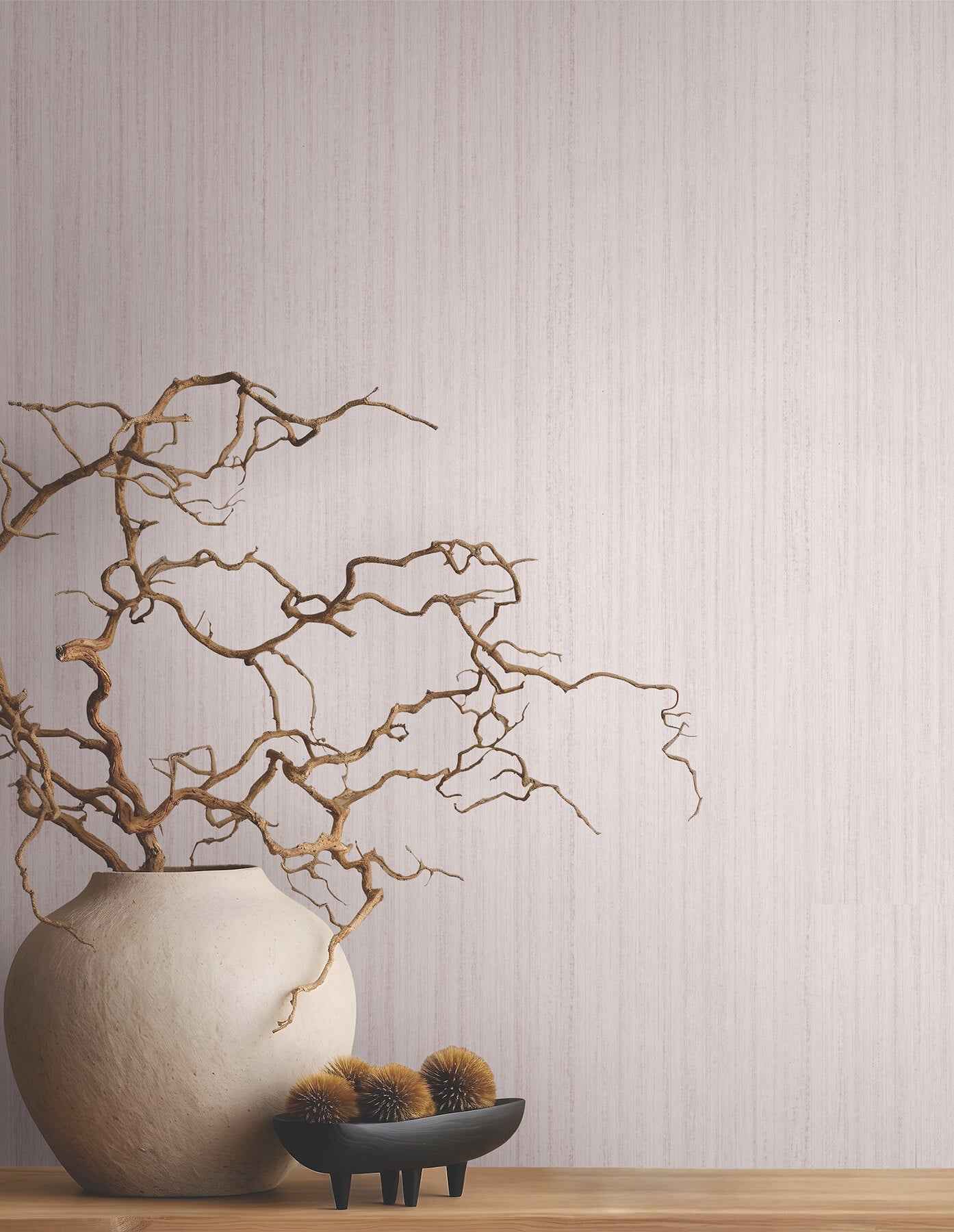 Indra Mauve Striated Wallpaper - York Wallcoverings - MA35833 - York Wallcoverings Wallpaper