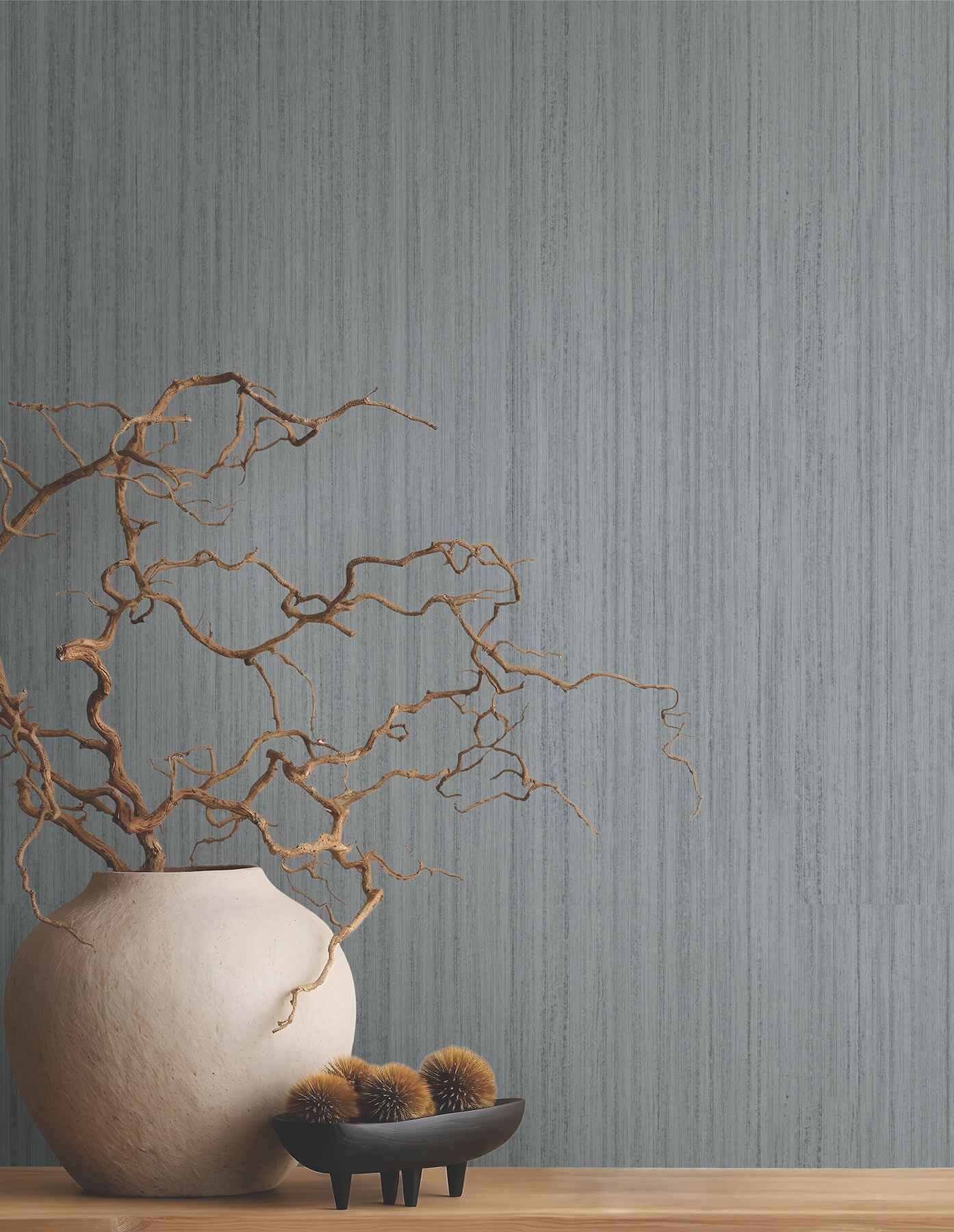 Indra Grey Striated Wallpaper - York Wallcoverings - MA35839 - York Wallcoverings Wallpaper