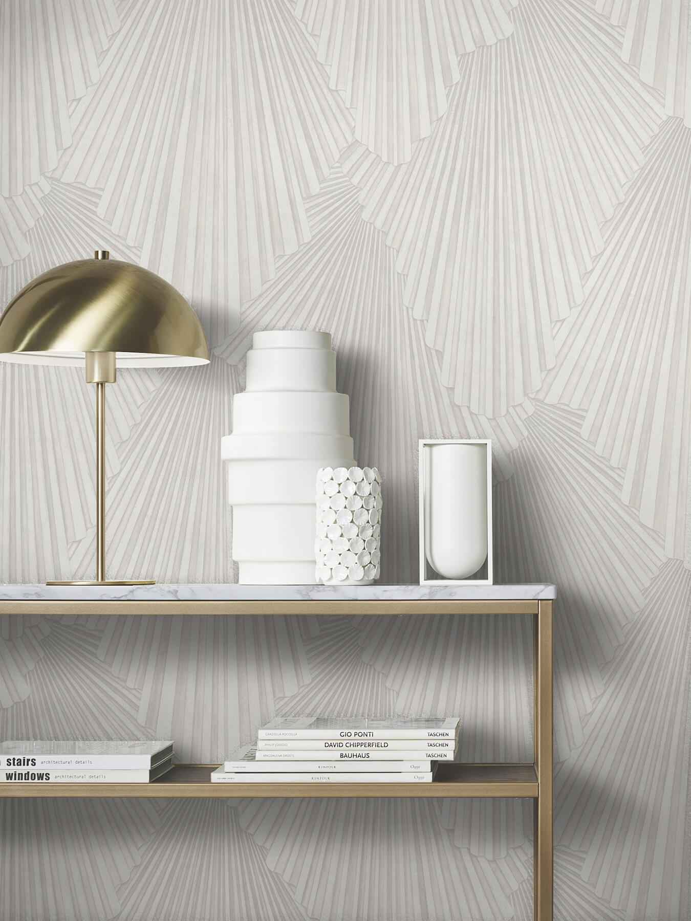 Lumiere Champagne Deco Geo Wallpaper - York Wallcoverings - MA35847 - York Wallcoverings Wallpaper