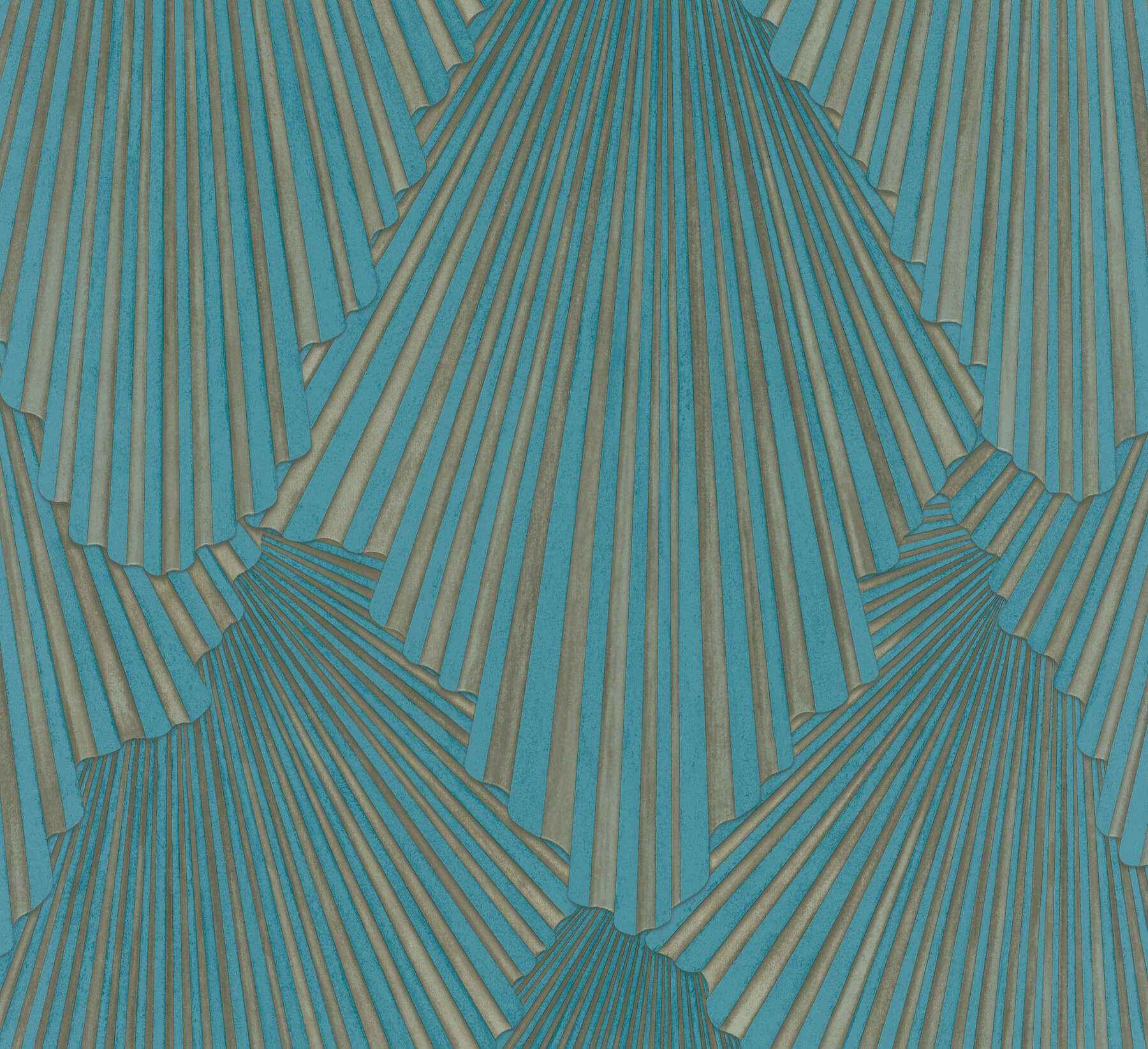 Lumiere Teal Deco Geo Wallpaper - York Wallcoverings - MA35850 - York Wallcoverings Wallpaper