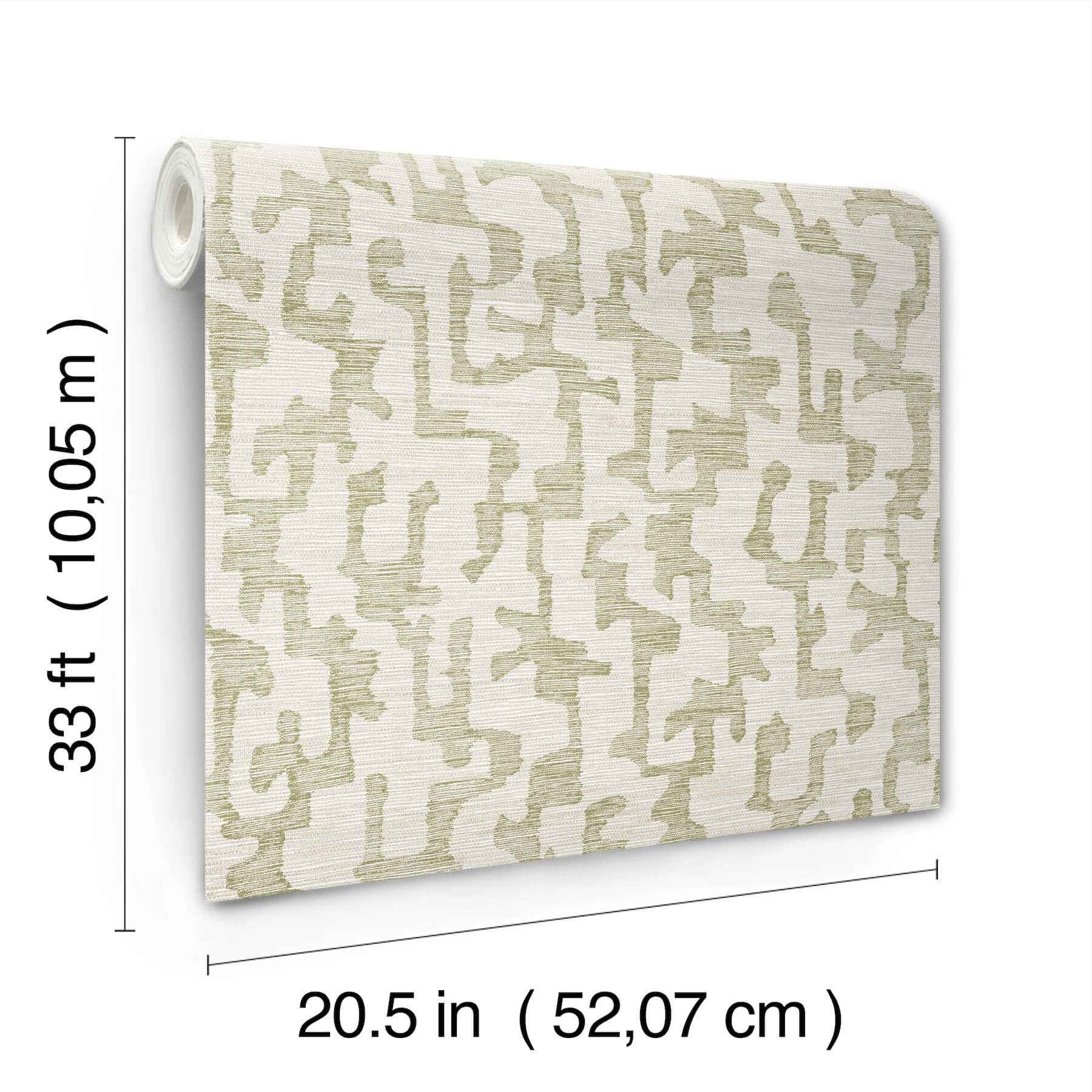 Cipher Moss Geometric Faux Grasscloth Wallpaper - York Wallcoverings - 4177-27702 - York Wallcoverings Wallpaper