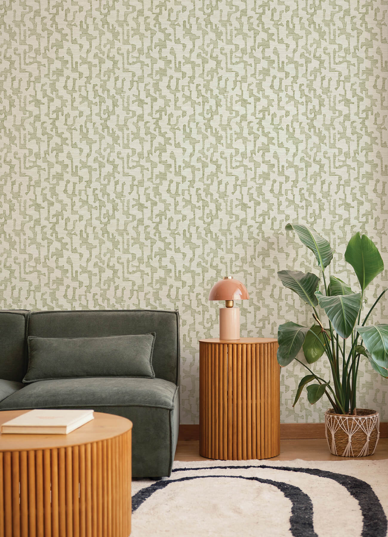 cipher-moss-geometric-faux-grasscloth-wallpaper-york-wallcoverings-4177-27702 - York Wallcoverings Papel pintado