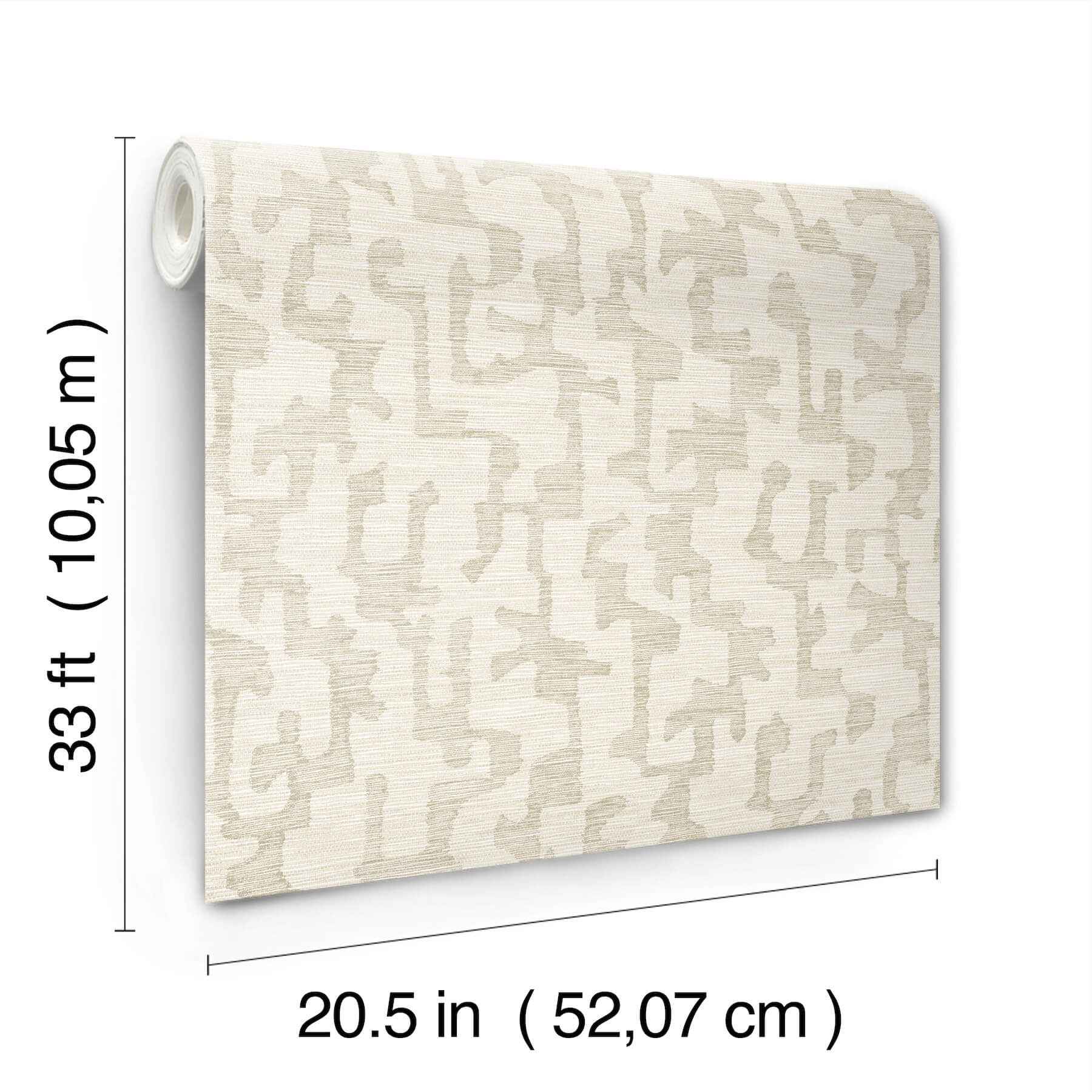 Cipher Beige Geometric Faux Grasscloth Wallpaper - York Wallcoverings - 4177-27703 - York Wallcoverings Wallpaper