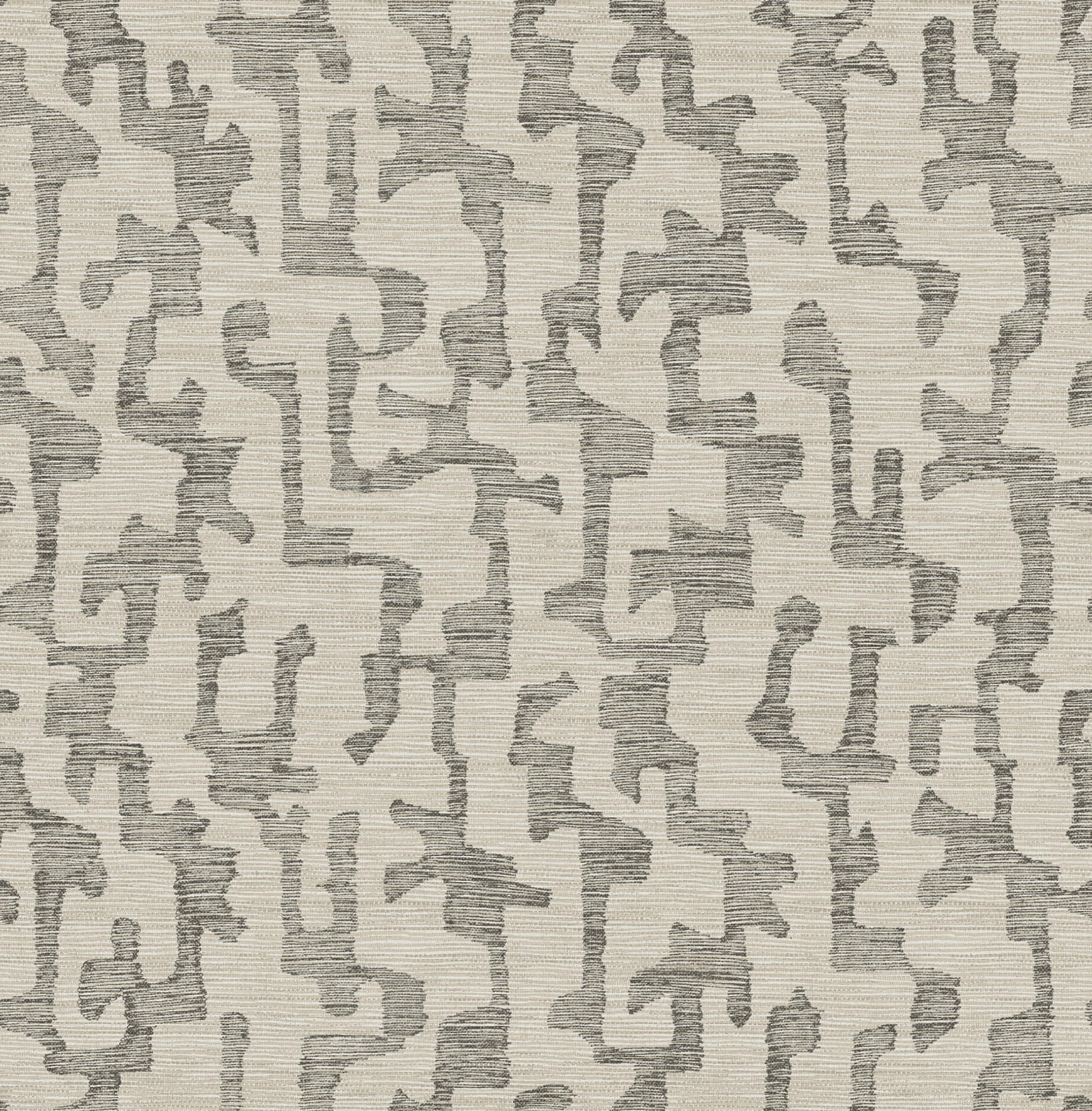 cipher-black-geometric-faux-grasscloth-wallpaper-york-wallcoverings-4177-27704 - York Wallcoverings Papel pintado