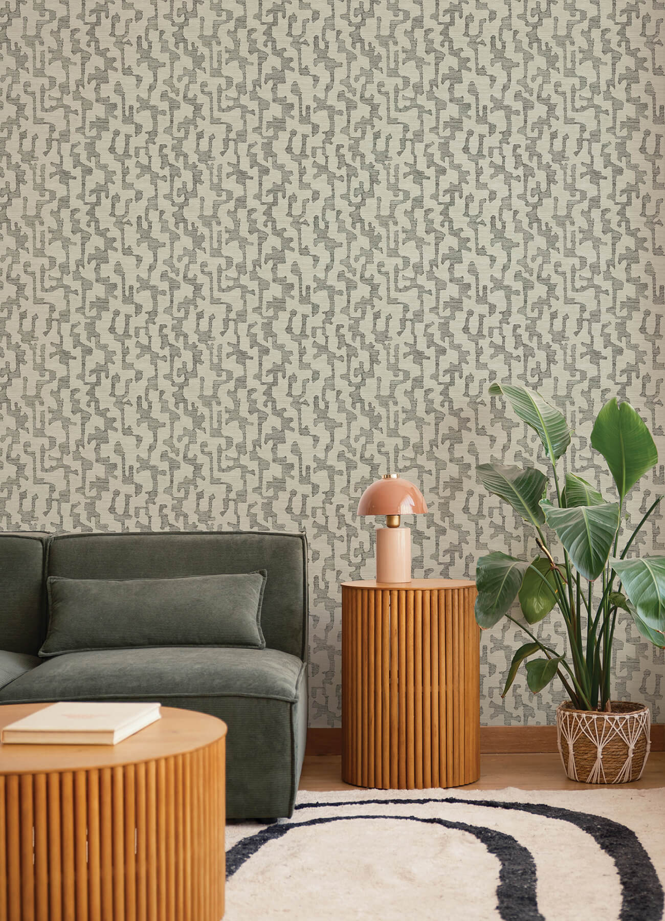 cipher-black-geometric-faux-grasscloth-wallpaper-york-wallcoverings-4177-27704 - York Wallcoverings Papel pintado