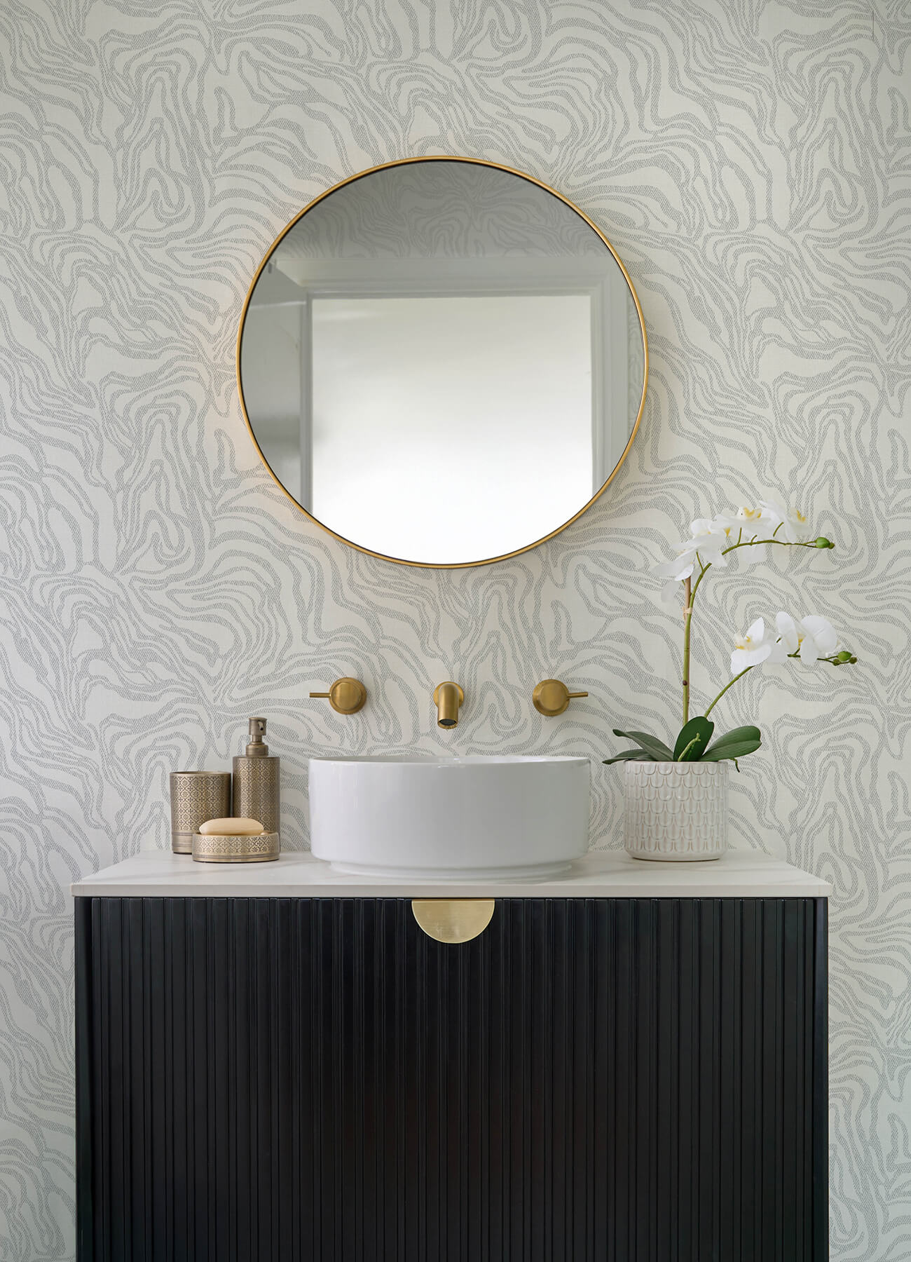 massar-silver-modern-marbled-wallpaper-york-wallcoverings-4177-27708 - York Wallcoverings Papel pintado