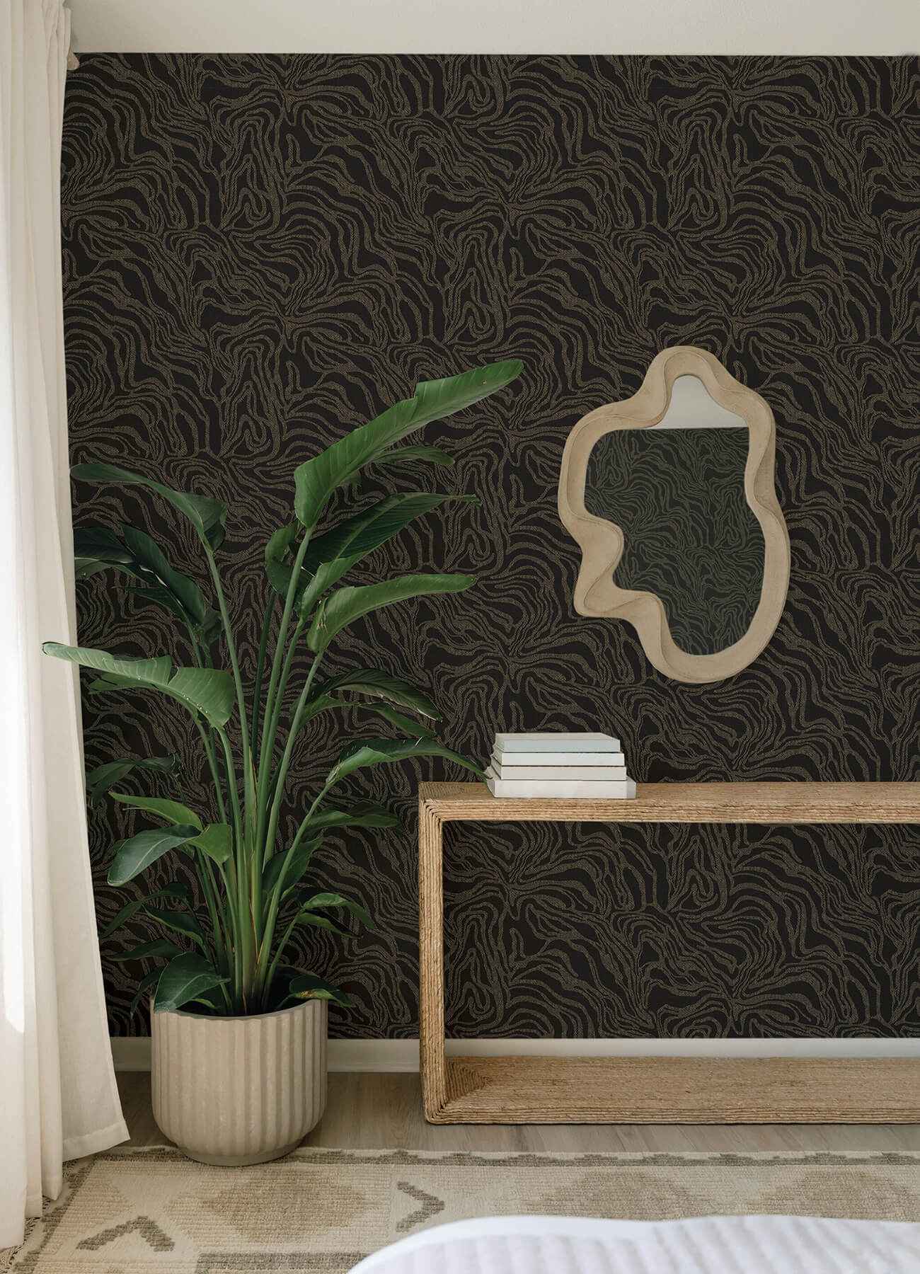 Massar Black Modern Marbled Wallpaper - York Wallcoverings - 4177-27709 - York Wallcoverings Wallpaper