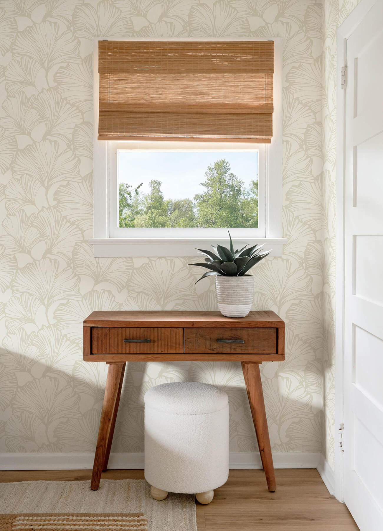 kyoto-pearl-ginkgo-leaf-wallpaper-york-wallcoverings-4177-27711 - York Wallcoverings Papel pintado
