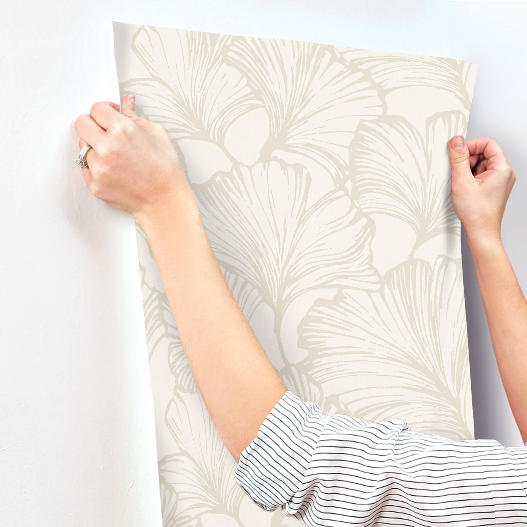 kyoto-pearl-ginkgo-leaf-wallpaper-york-wallcoverings-4177-27711 - York Wallcoverings Wallpaper