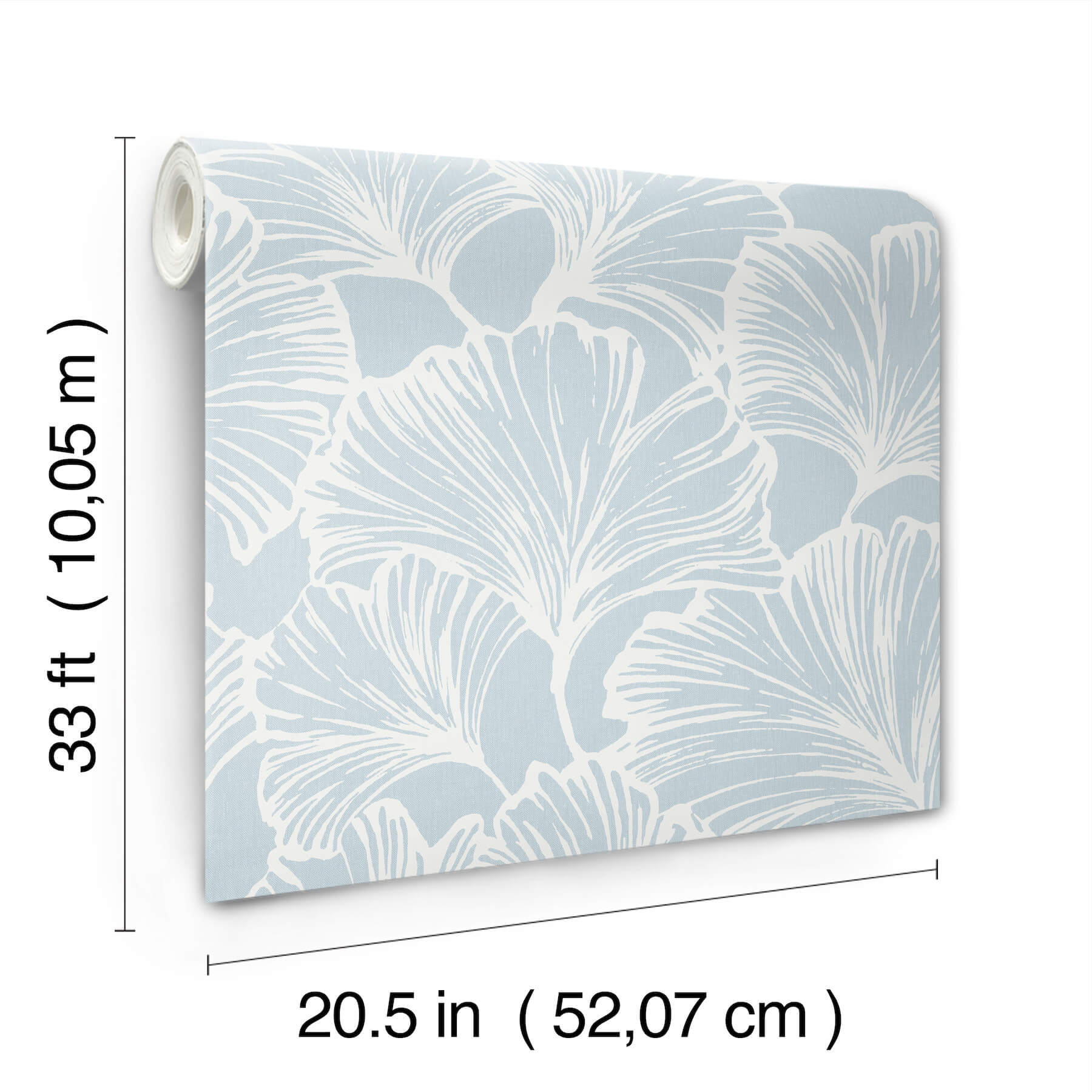 kyoto-sky-ginkgo-leaf-wallpaper-york-wallcoverings-4177-27712 - York Wallcoverings Papel pintado