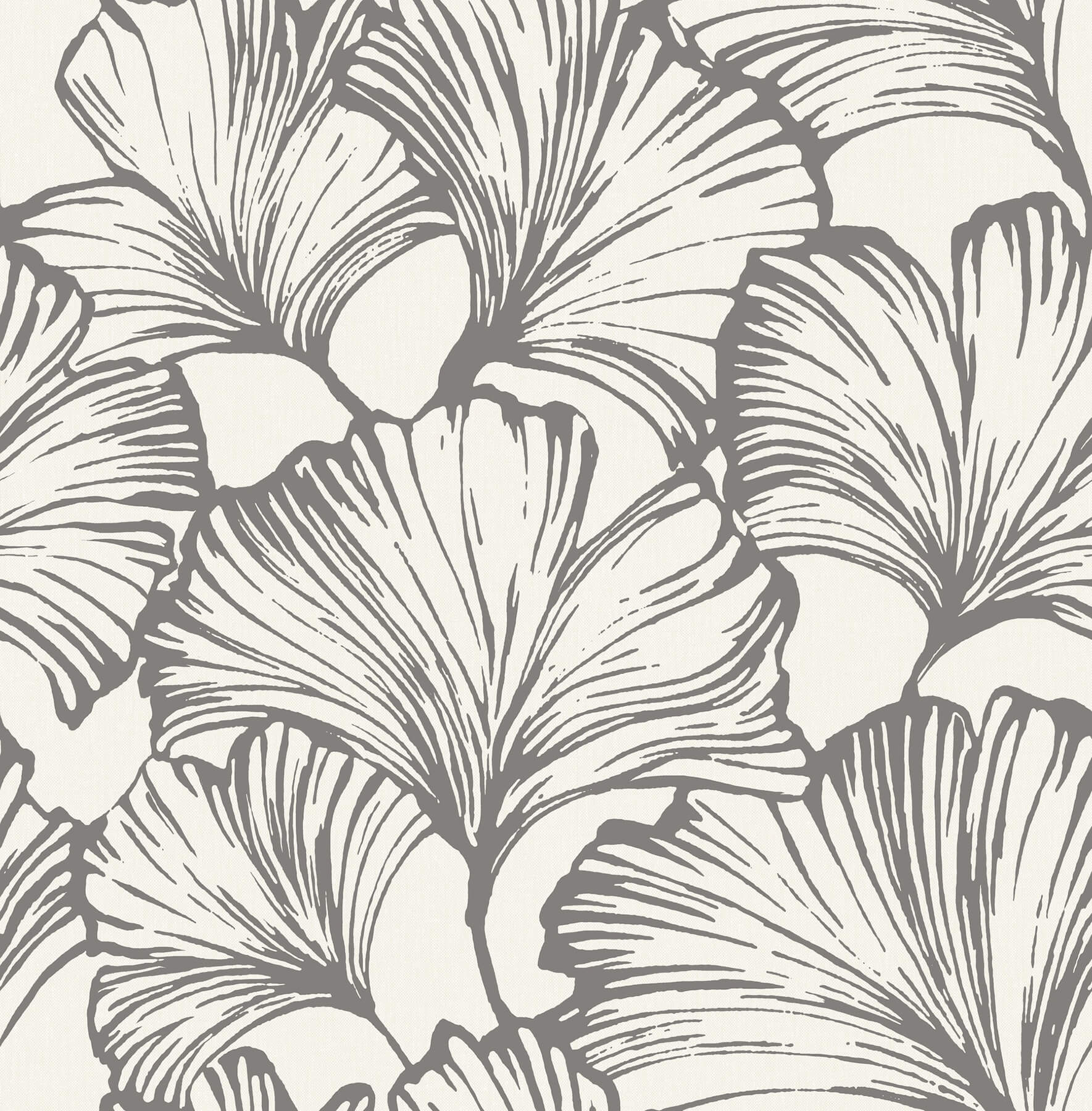 kyoto-charcoal-ginkgo-leaf-wallpaper-york-wallcoverings-4177-27713 - York Wallcoverings Wallpaper
