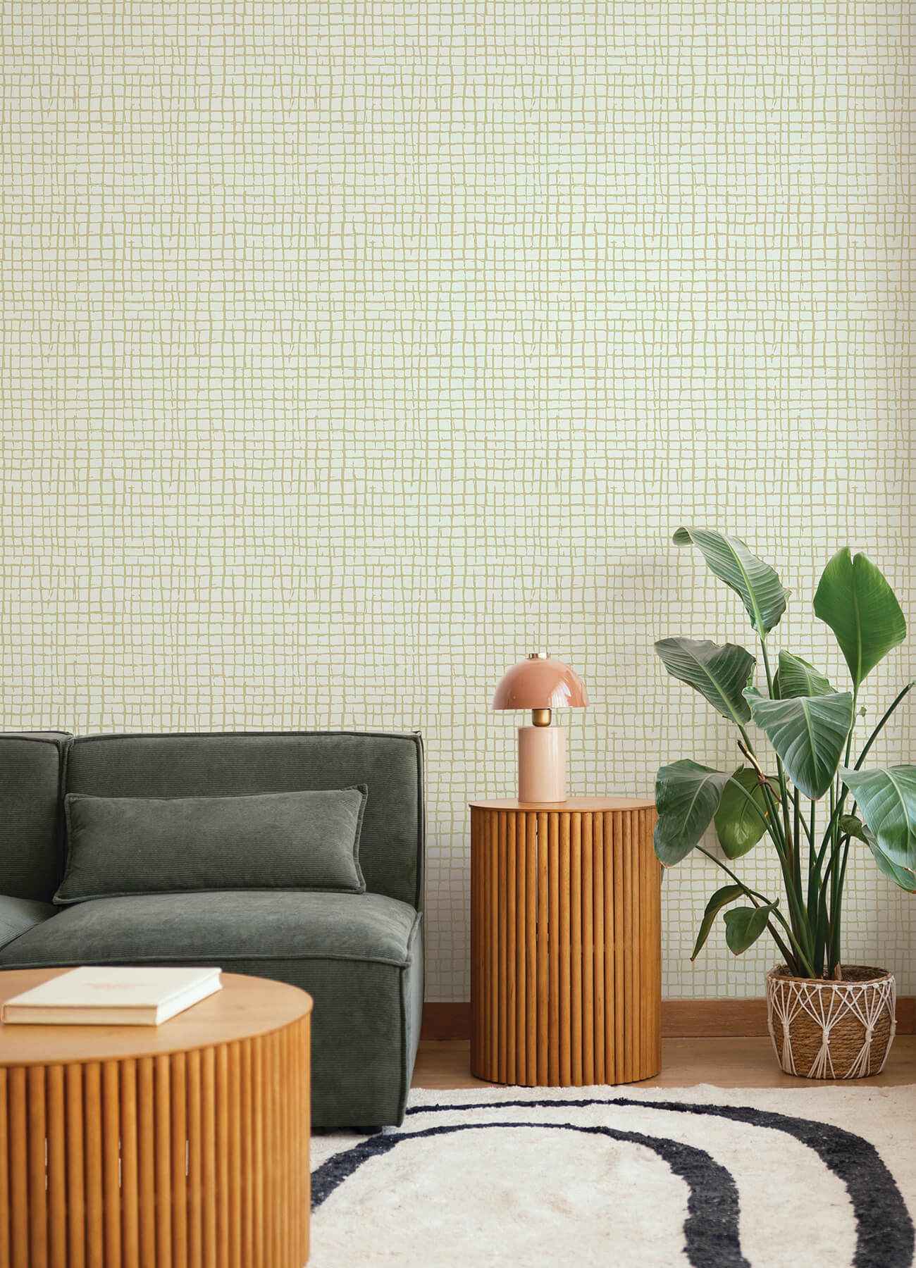 Albin Pearl Gridline Wallpaper - York Wallcoverings - 4177-27717 - York Wallcoverings Wallpaper