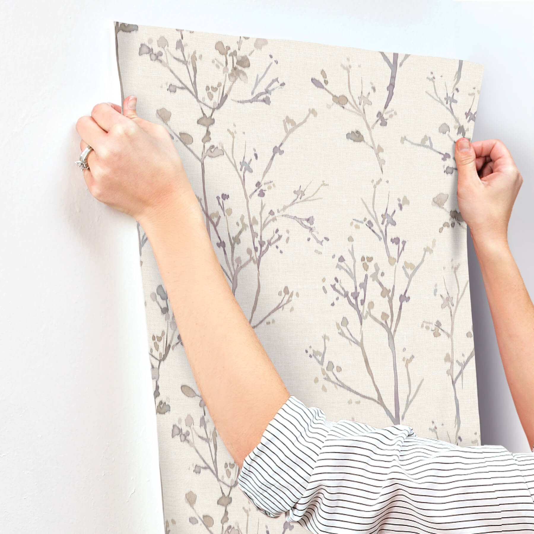 silverling-lavender-budding-branches-wallpaper-york-wallcoverings-4177-27722 - York Wallcoverings Wallpaper