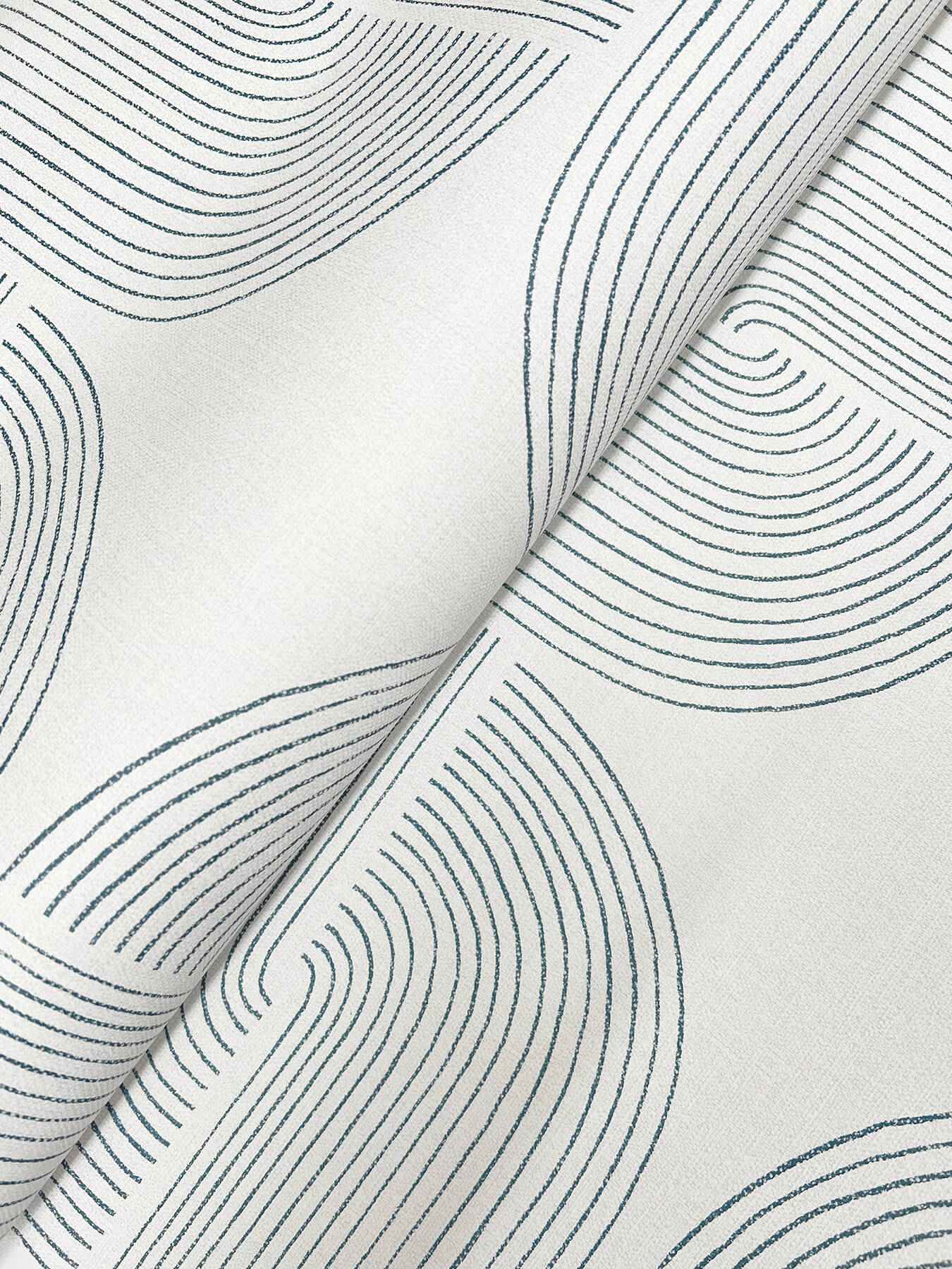 Savoye Dark Blue Spiral Arches Wallpaper - York Wallcoverings - 4177-27723 - York Wallcoverings Wallpaper