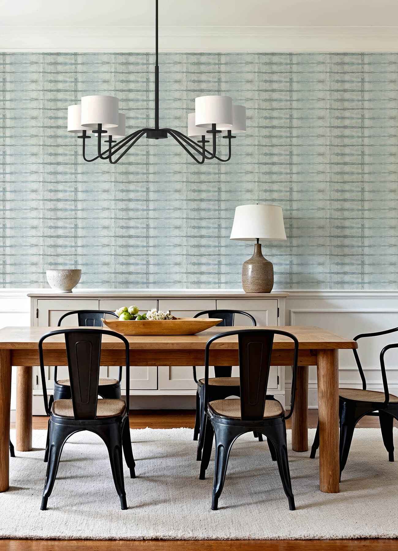 Modulus Denim Geometric Stripe Wallpaper - York Wallcoverings - 4177-27727