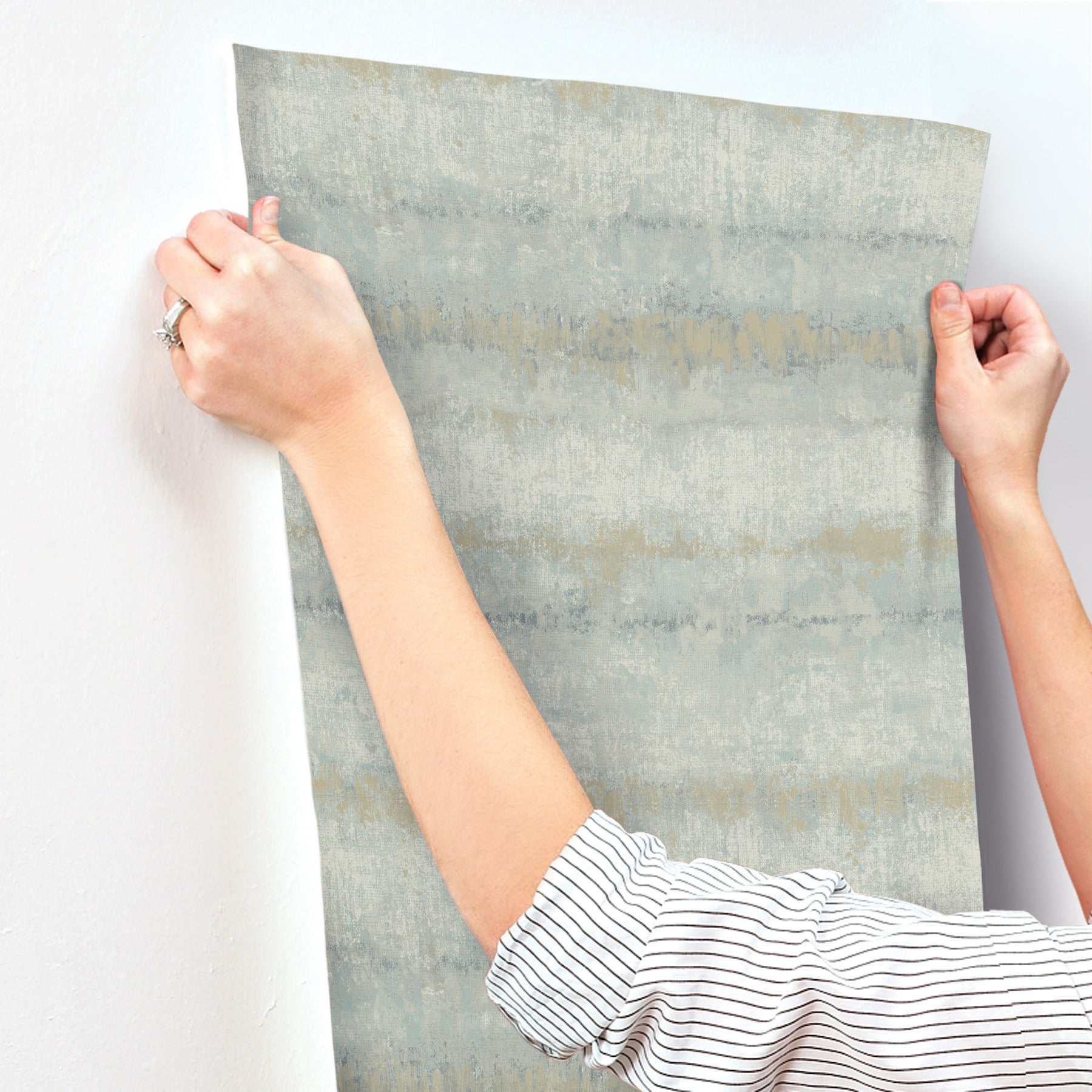 morningtide-light-blue-textured-stripe-wallpaper-york-wallcoverings-4177-27733 - York Wallcoverings Wallpaper