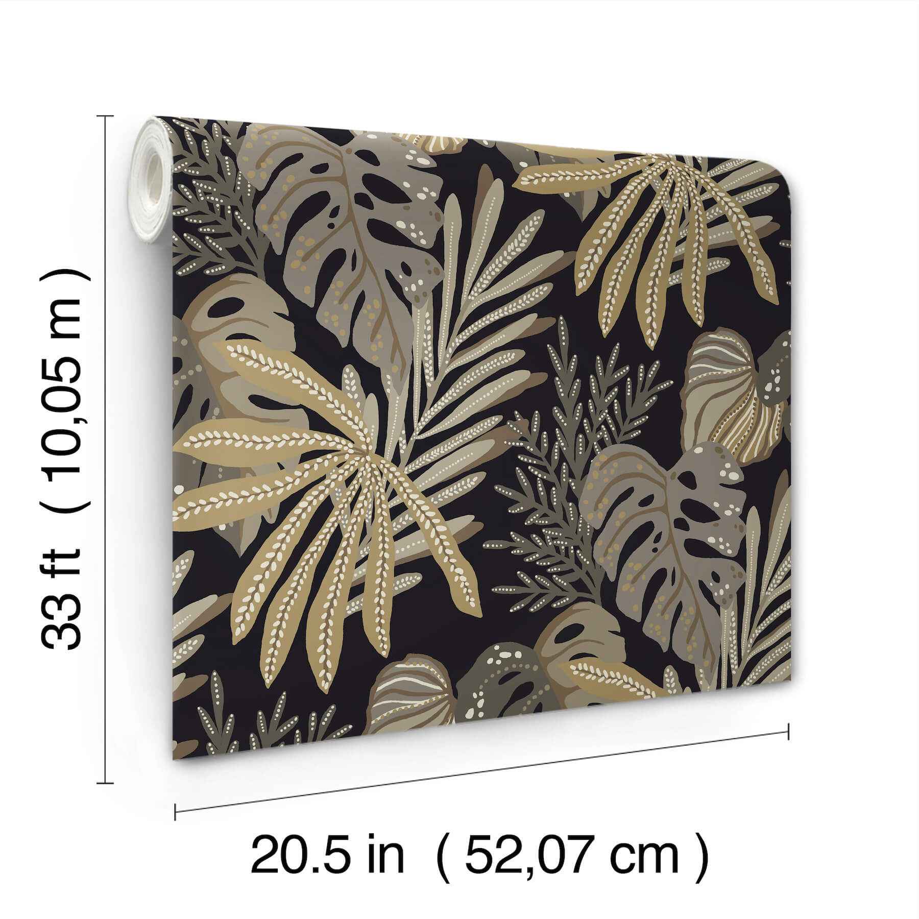 Alocasia Neutral Tropical Foliage Wallpaper - York Wallcoverings - 4177-27736 - York Wallcoverings Wallpaper