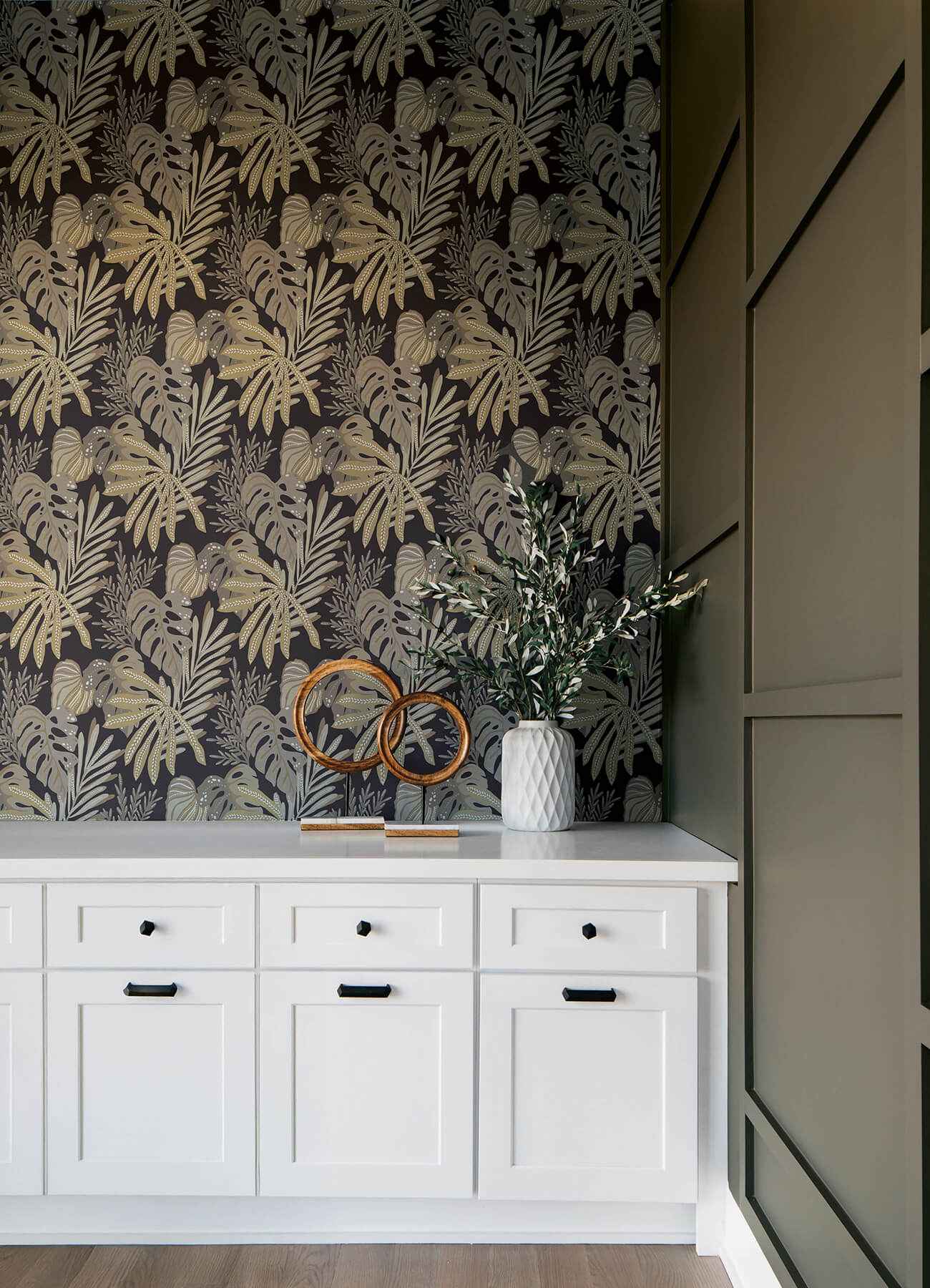 Alocasia Neutral Tropical Foliage Wallpaper - York Wallcoverings - 4177-27736 - York Wallcoverings Wallpaper