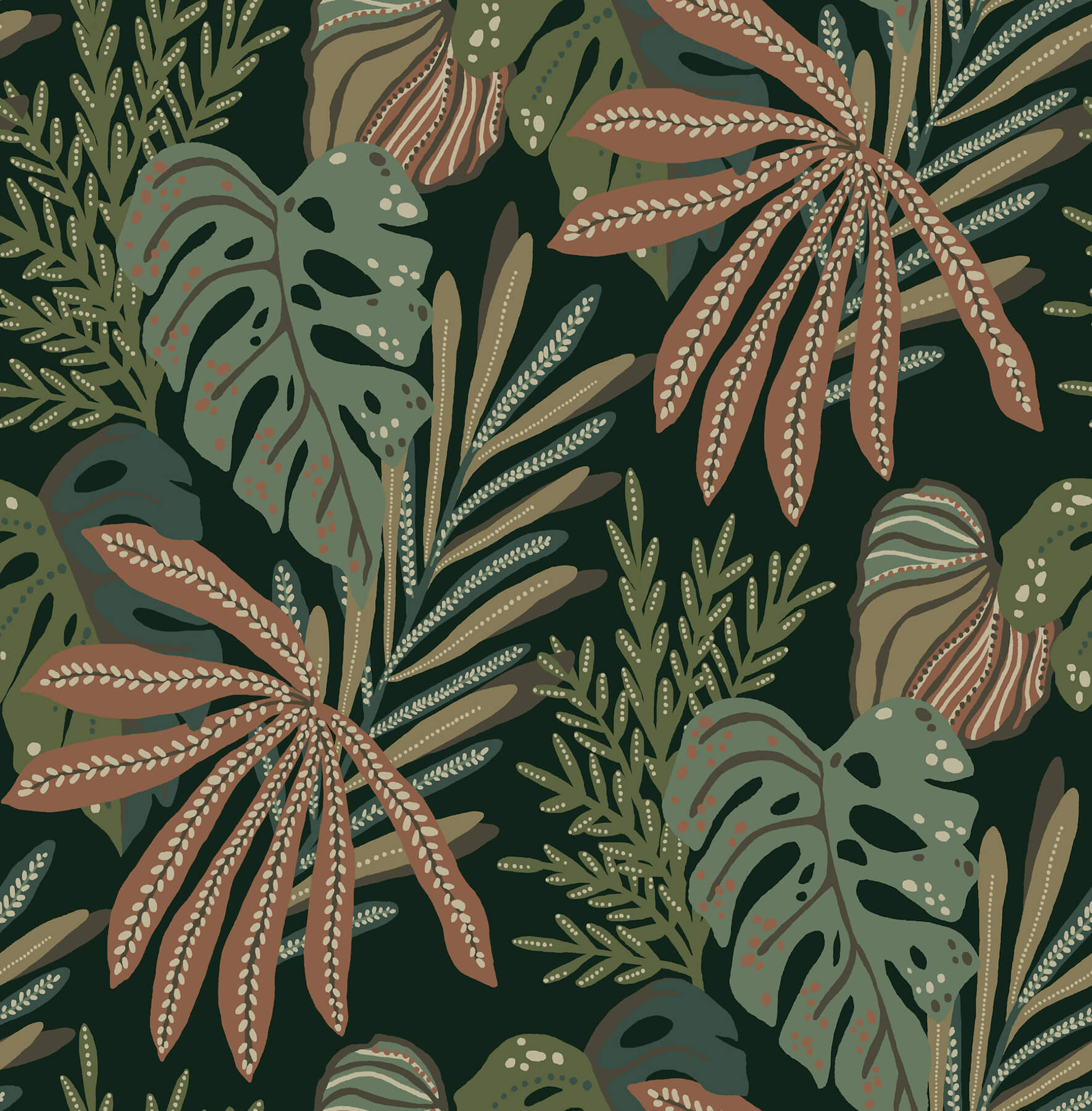 alocasia-multicolor-tropical-foliage-wallpaper-york-wallcoverings-4177-27737 - York Wallcoverings Papel pintado