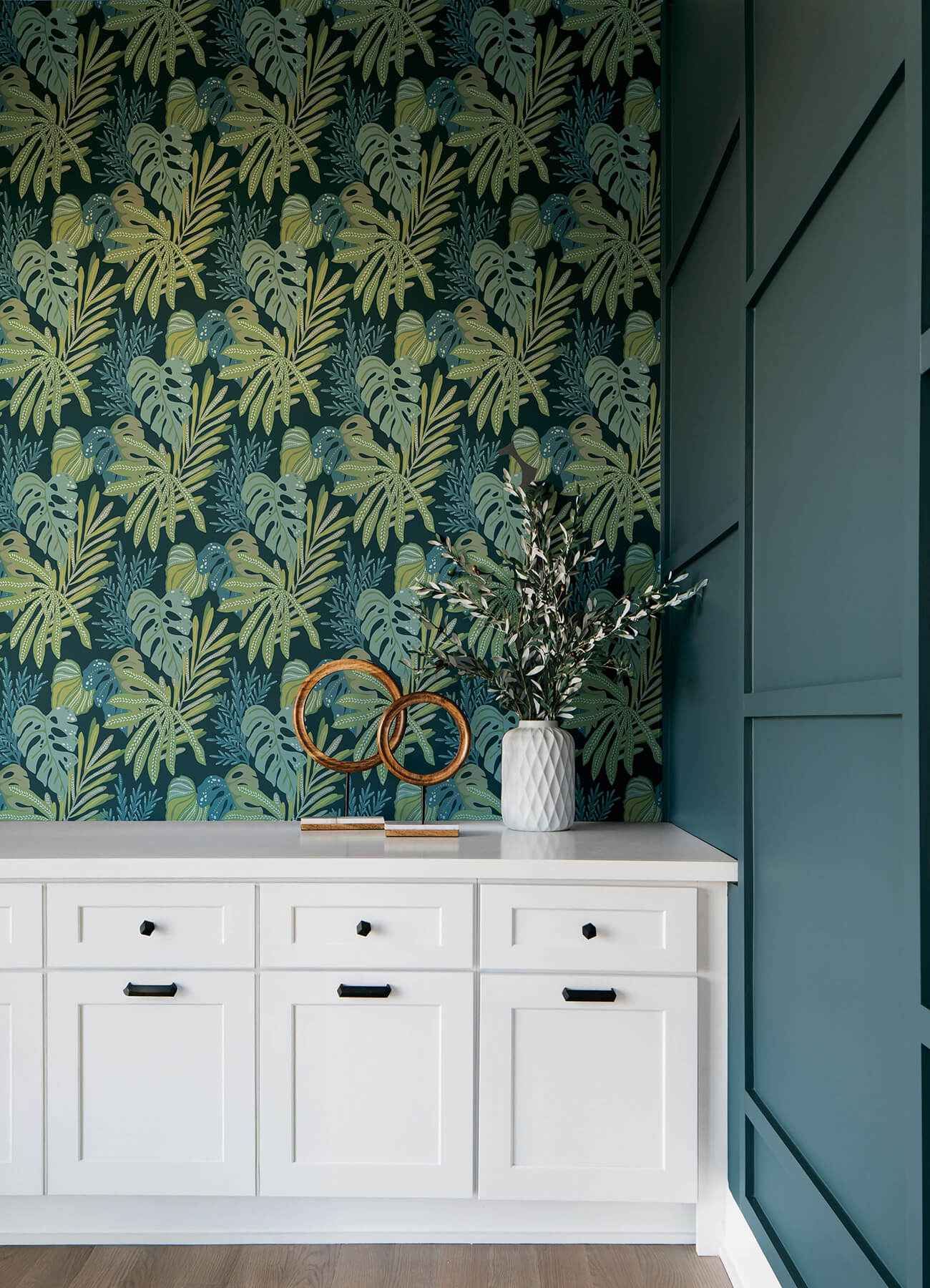Alocasia Green Tropical Foliage Wallpaper - York Wallcoverings - 4177-27739 - York Wallcoverings Wallpaper