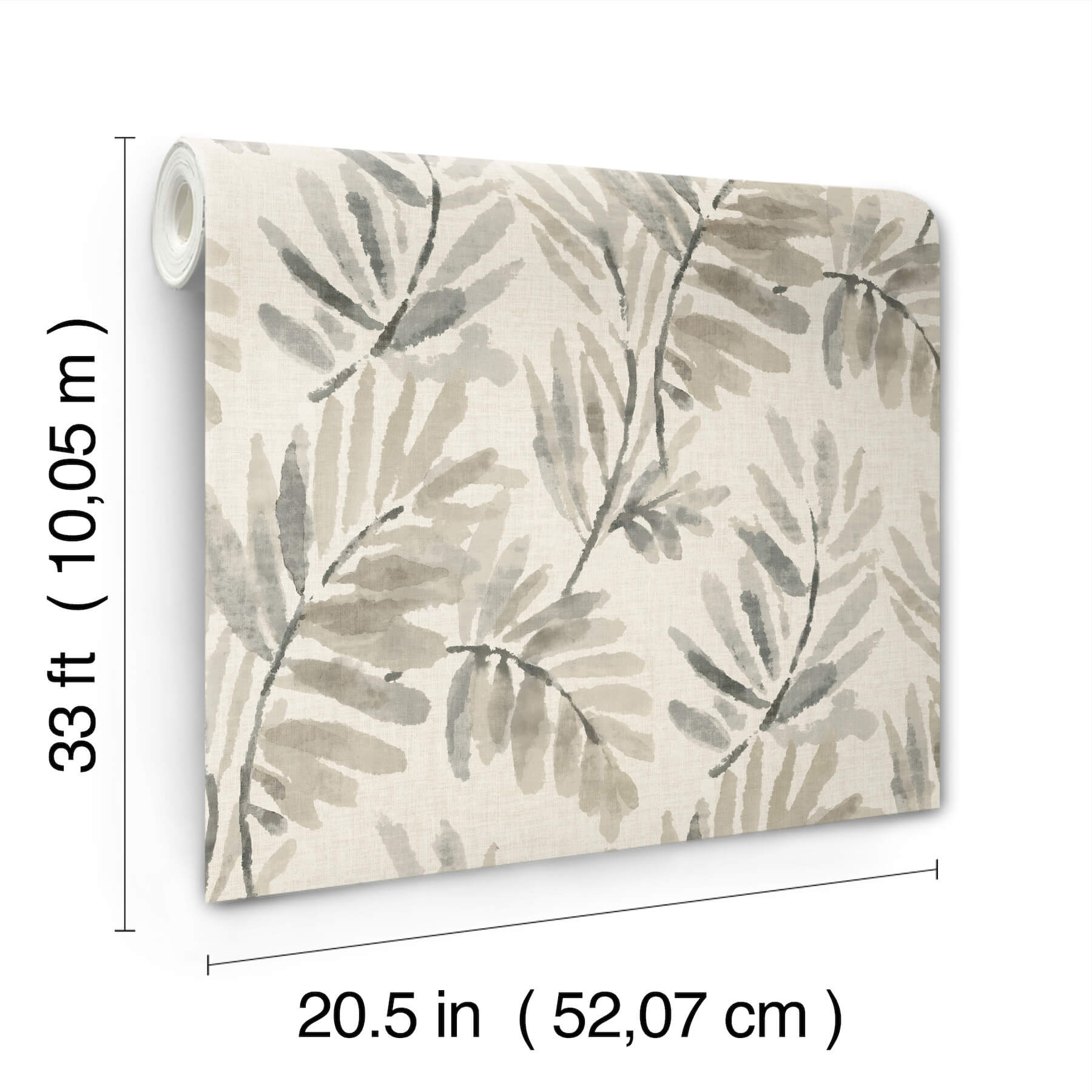 serenade-grey-ferns-wallpaper-york-wallcoverings-4177-27741 - York Wallcoverings Papel pintado