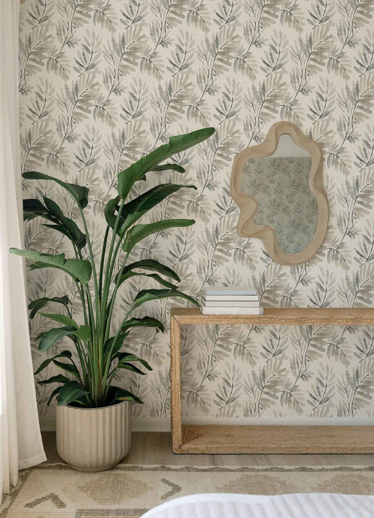 Serenade Grey Ferns Wallpaper - York Wallcoverings - 4177-27741