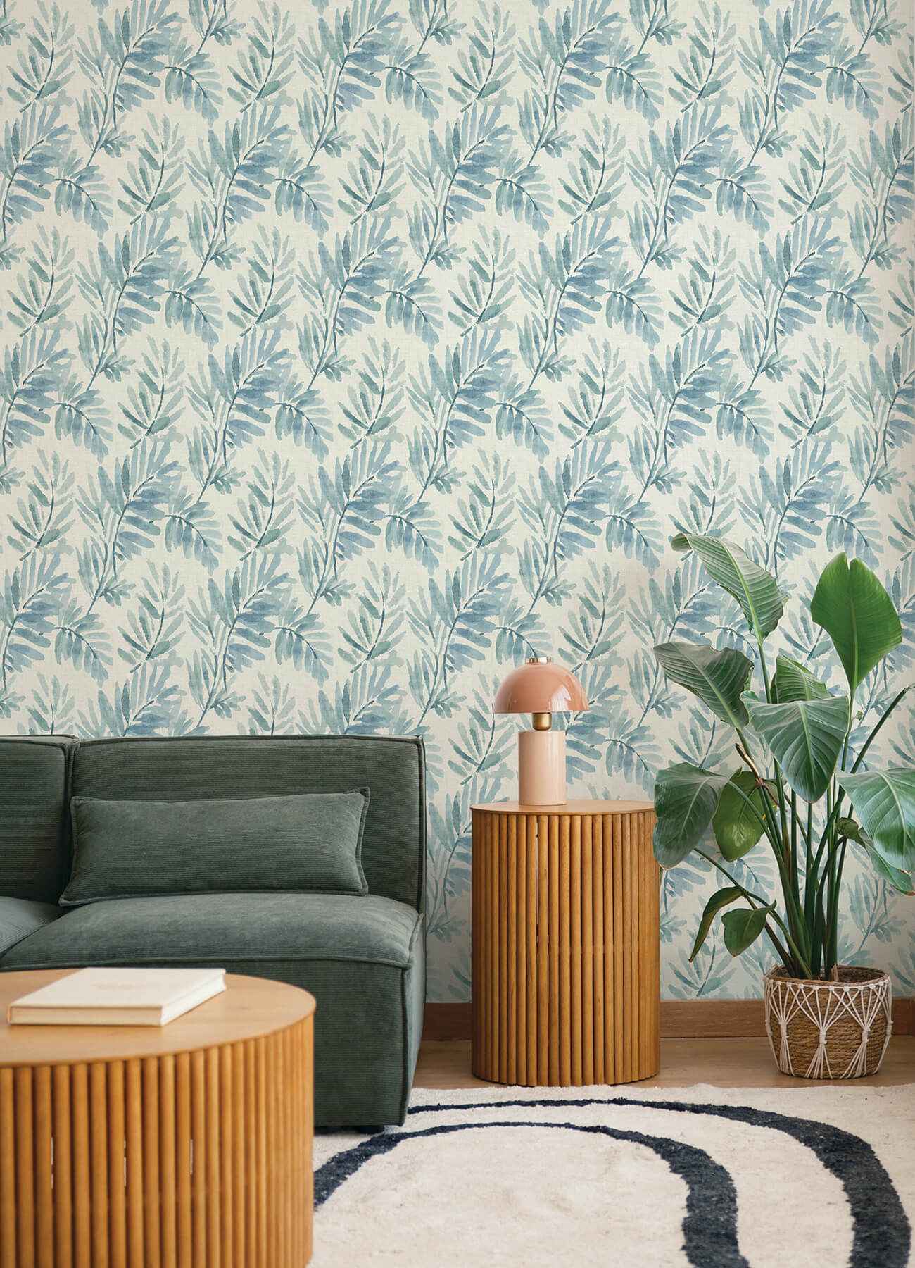 Serenade Blue Ferns Wallpaper - York Wallcoverings - 4177-27743 - York Wallcoverings Wallpaper