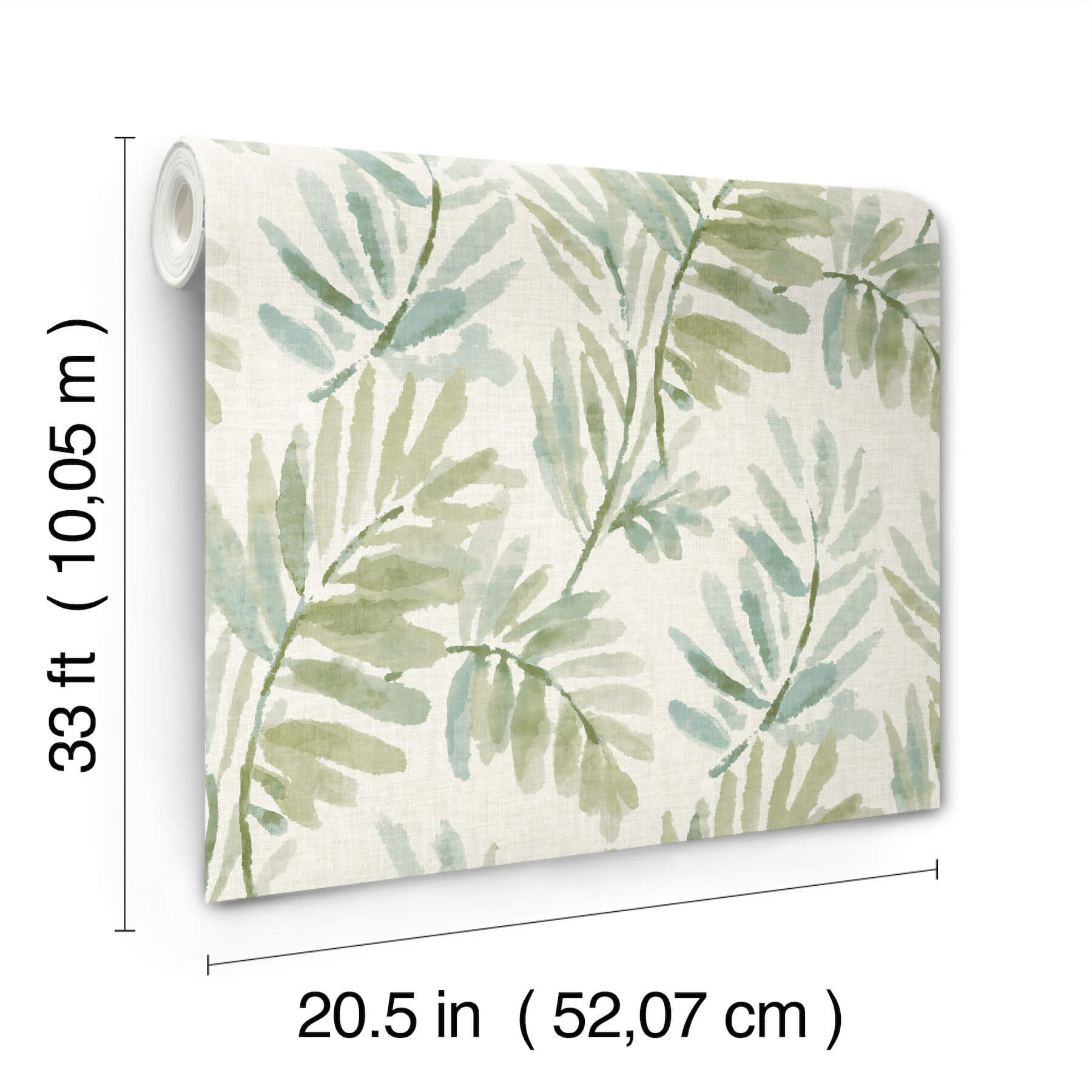 serenade-sea-green-ferns-wallpaper-york-wallcoverings-4177-27744 - York Wallcoverings Papel pintado