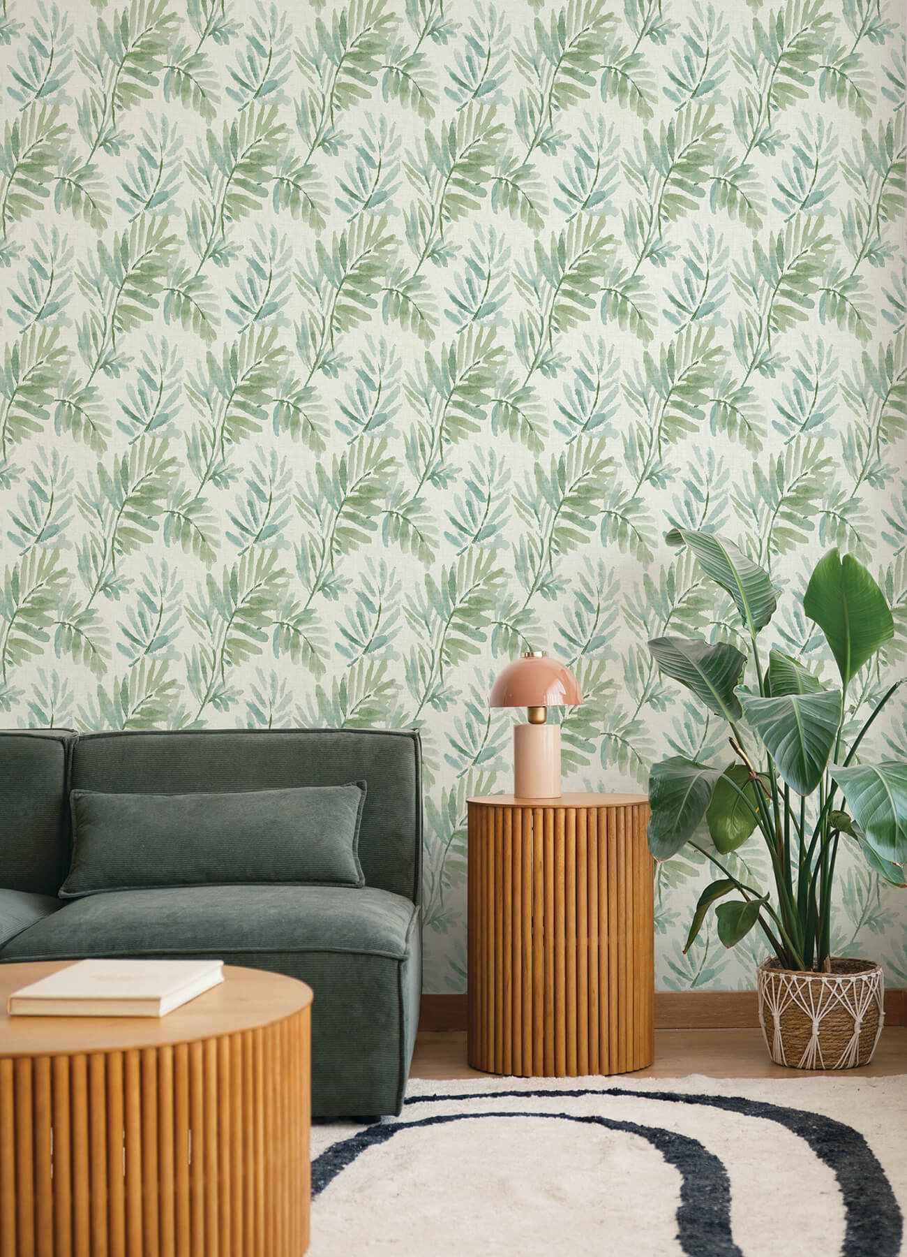 Serenade Sea Green Ferns Wallpaper - York Wallcoverings - 4177-27744 - York Wallcoverings Wallpaper