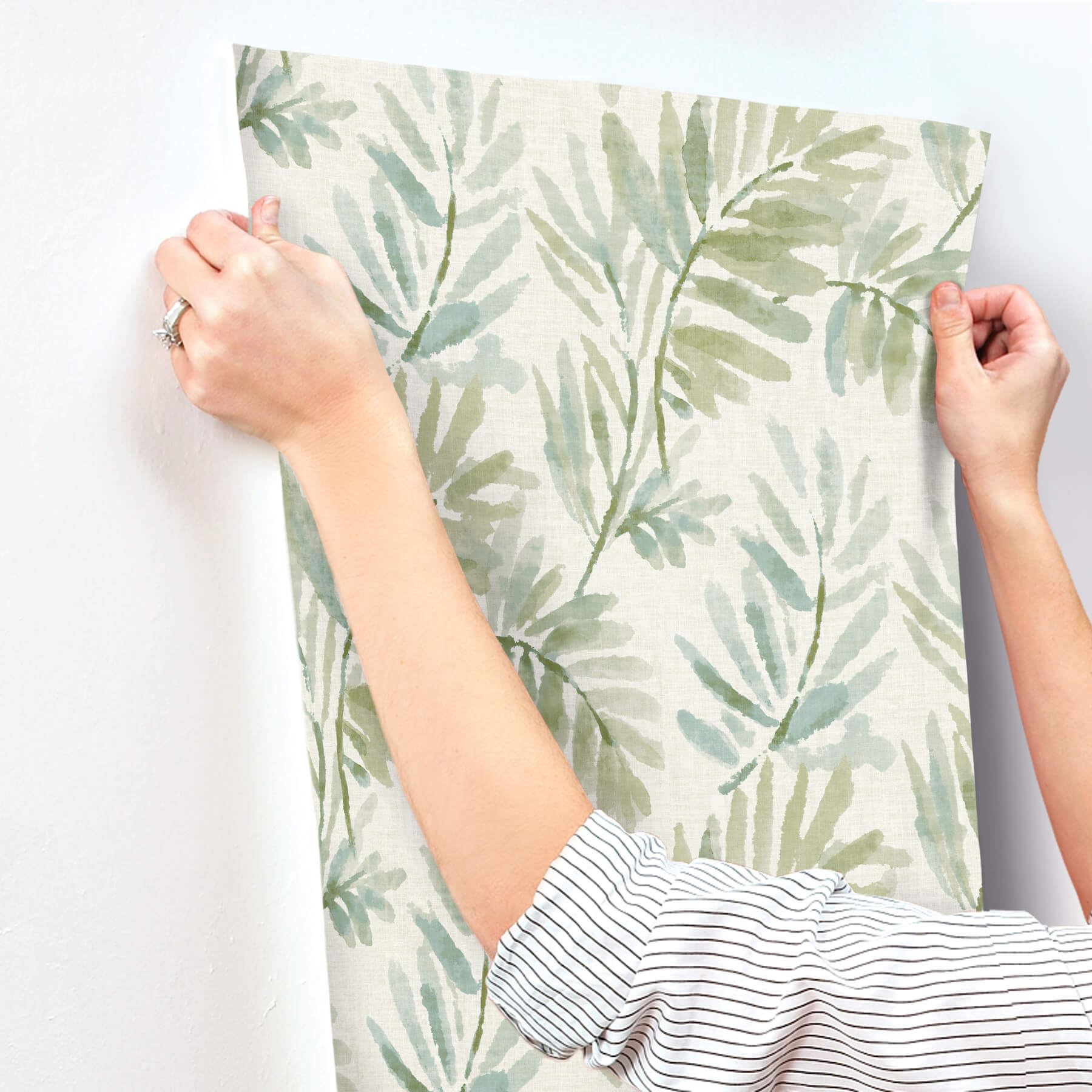 serenade-sea-green-ferns-wallpaper-york-wallcoverings-4177-27744 - York Wallcoverings Papel pintado
