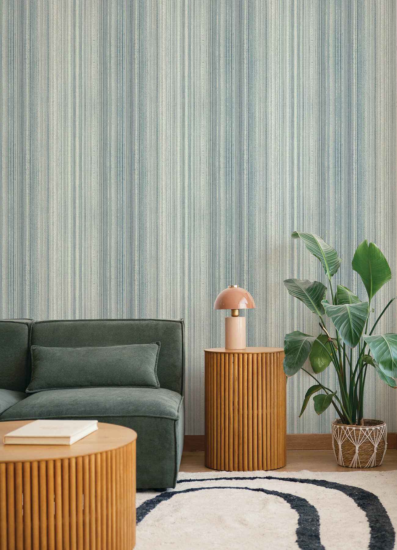 Elan Blue Ombre Stripe Wallpaper - York Wallcoverings - 4177-27748 - York Wallcoverings Wallpaper