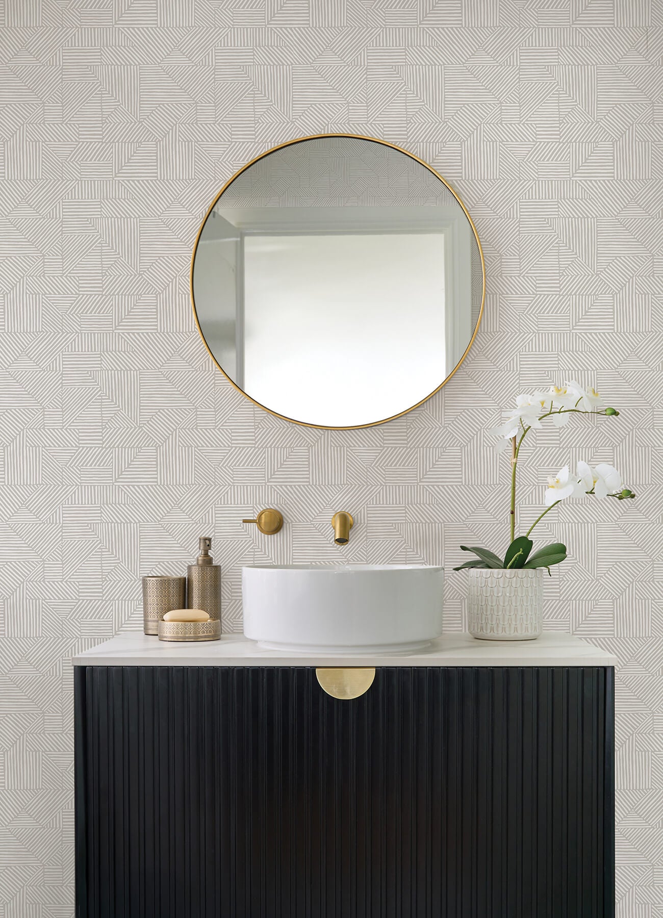 crescendo-silver-block-geometric-wallpaper-york-wallcoverings-4177-83300 - York Wallcoverings Papel pintado