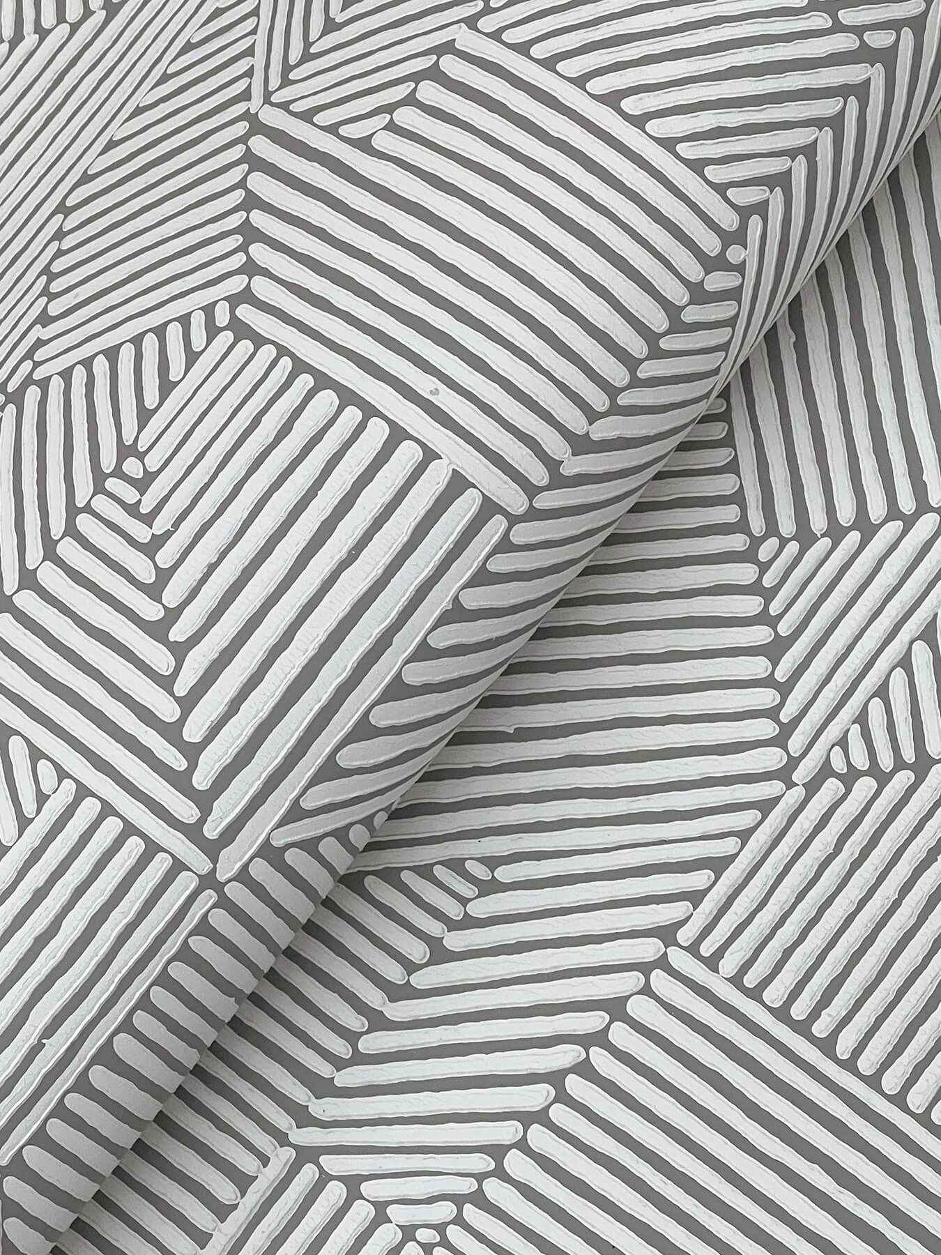Crescendo Dark Grey Block Geometric Wallpaper - York Wallcoverings - 4177-83302 - York Wallcoverings Wallpaper
