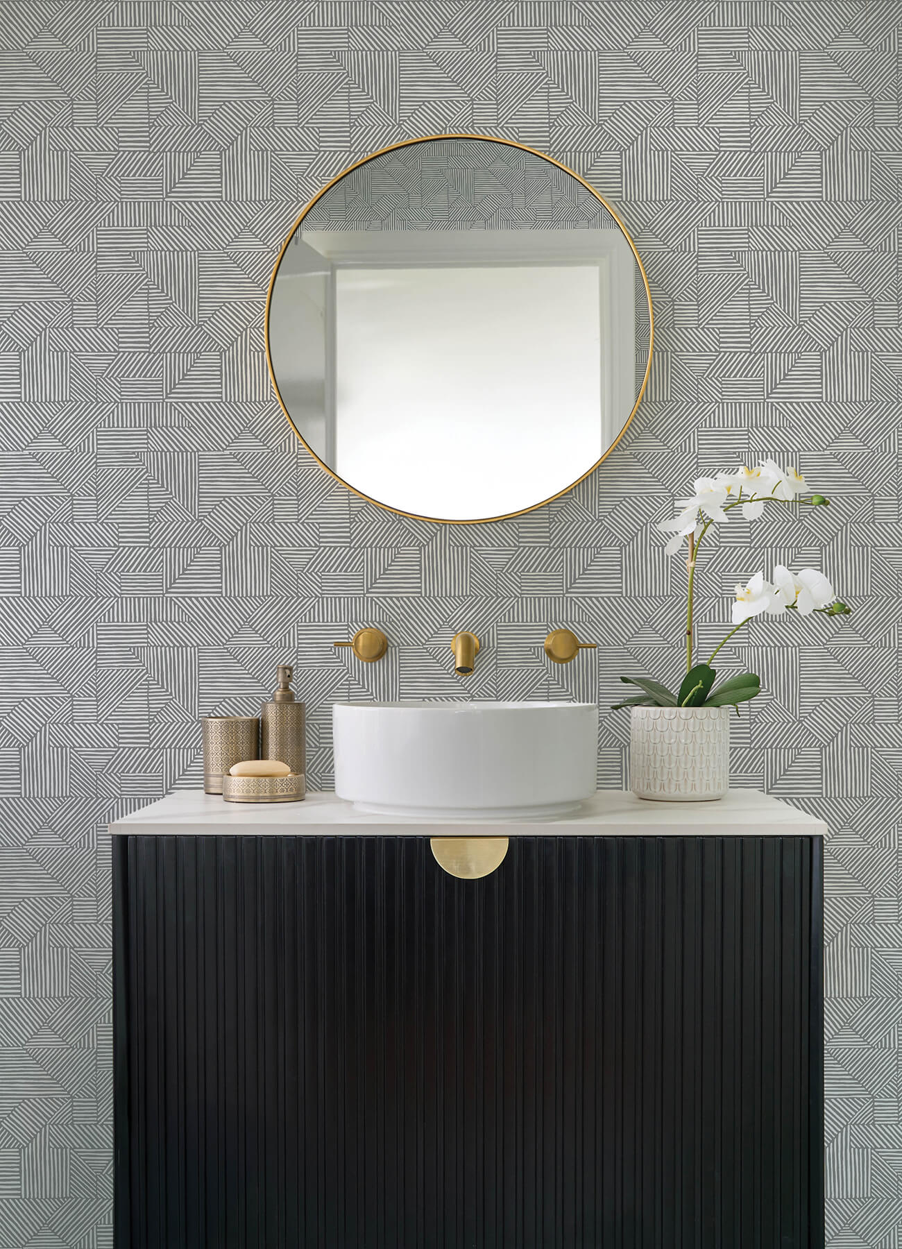 crescendo-dark-grey-block-geometric-wallpaper-york-wallcoverings-4177-83302 - York Wallcoverings Papel pintado