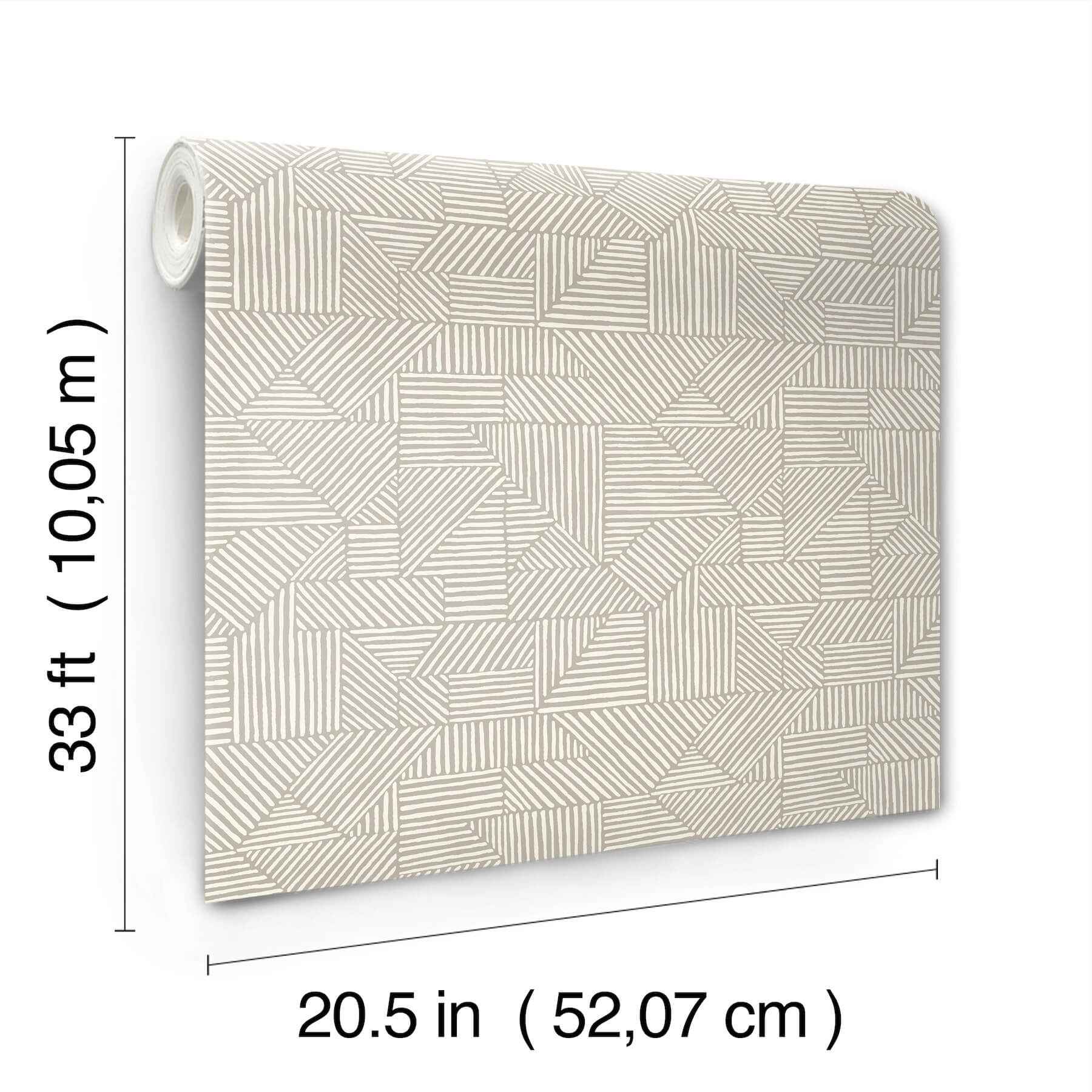 Crescendo Light Grey Block Geometric Wallpaper - York Wallcoverings - 4177-83303 - York Wallcoverings Wallpaper