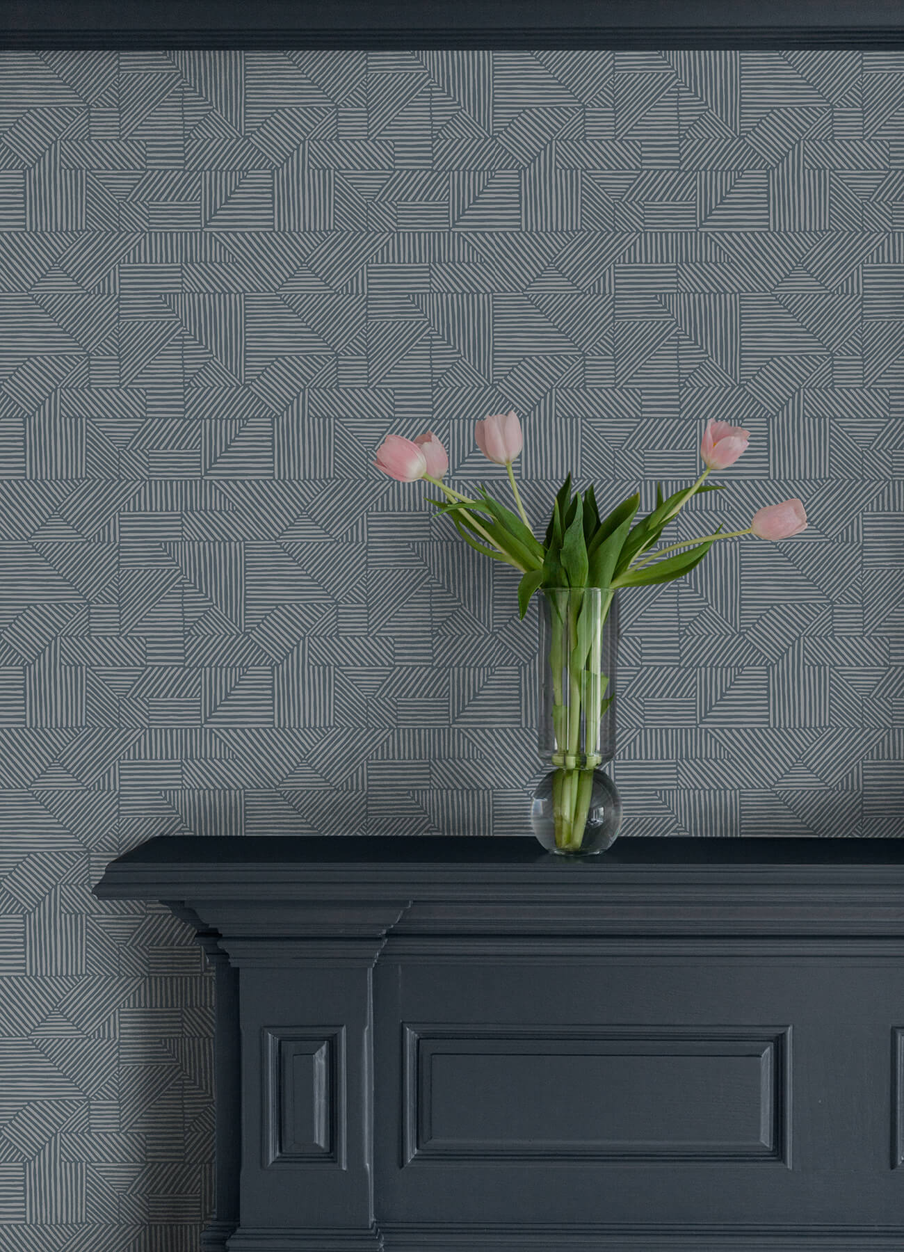 crescendo-blue-block-geometric-wallpaper-york-wallcoverings-4177-83304 - York Wallcoverings Papel pintado