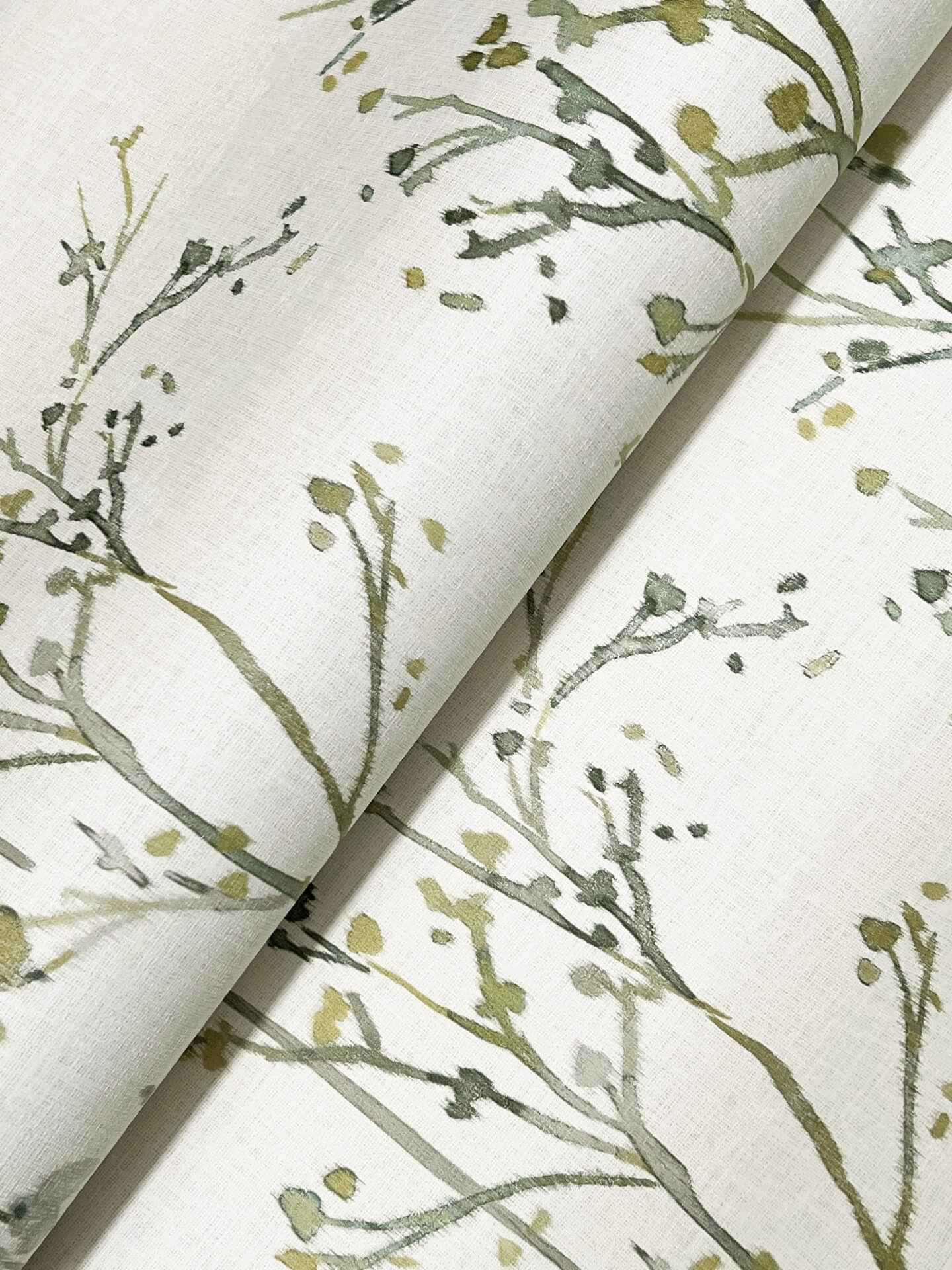Silverling Moss Budding Branches Wallpaper - York Wallcoverings - 4177-27719 - York Wallcoverings Wallpaper