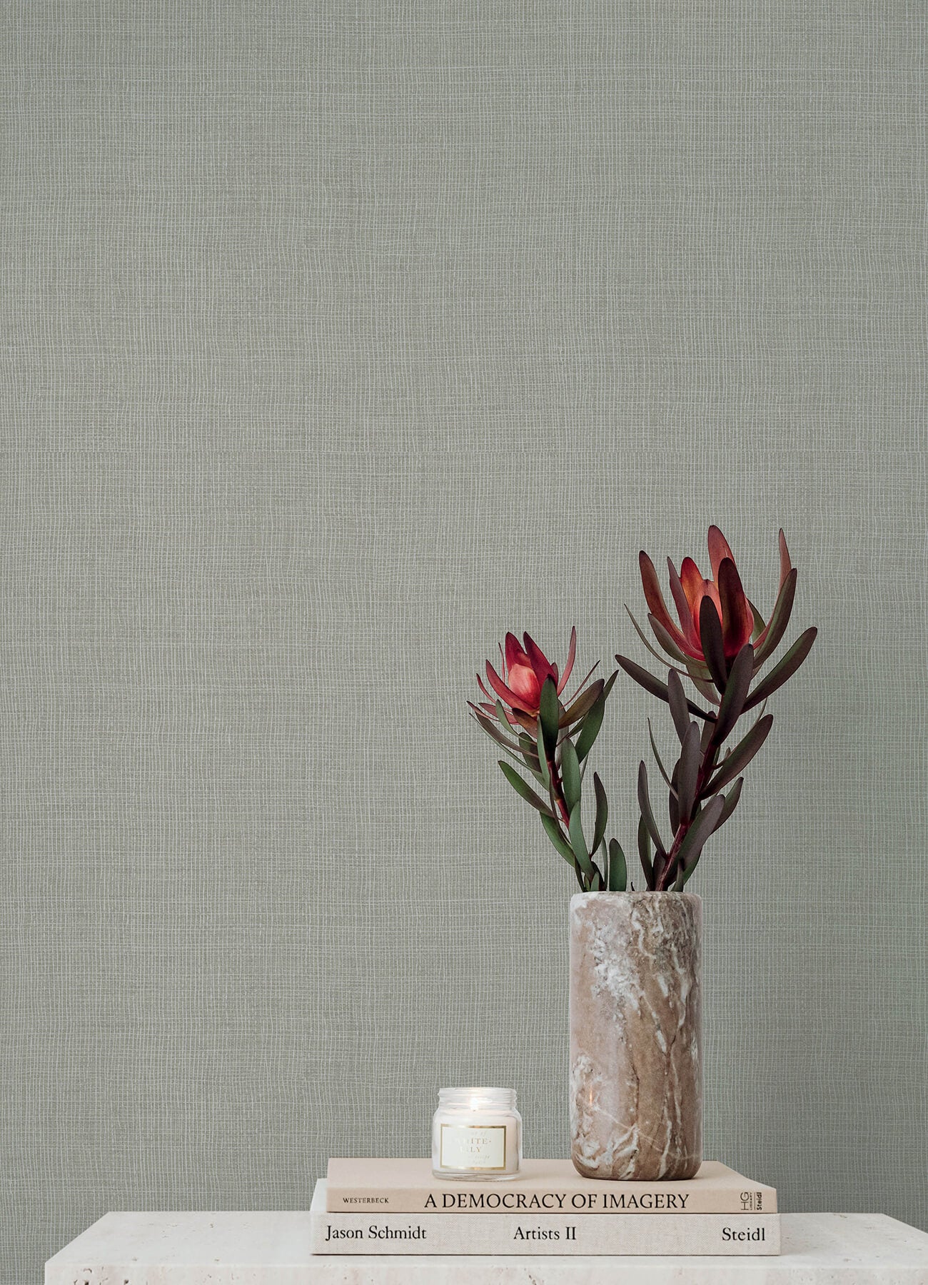 alba-grey-open-weave-wallpaper-york-wallcoverings-4193-7402 - York Wallcoverings Papel pintado